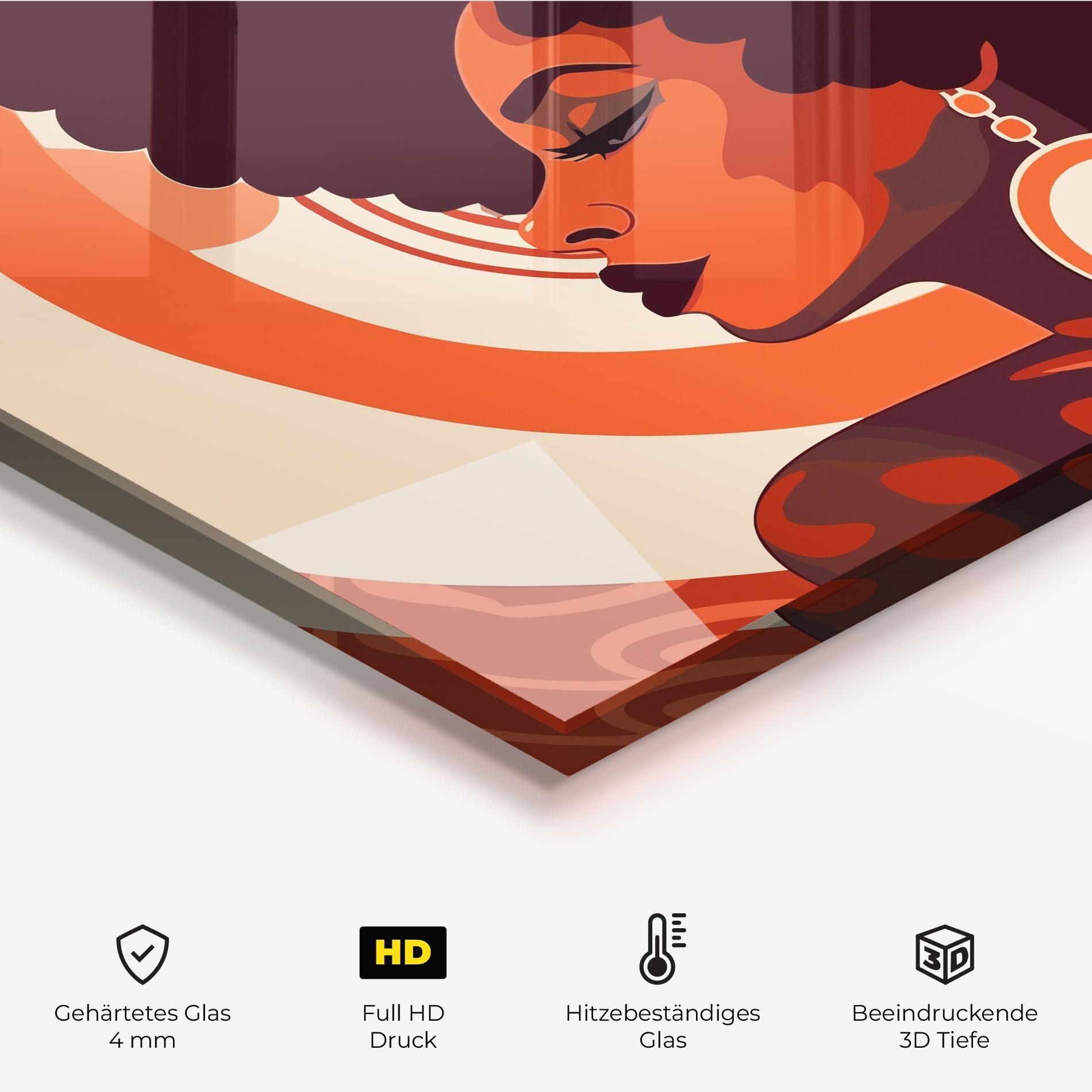 Küchenrückwand Glas Disco Afro Style mockup 2