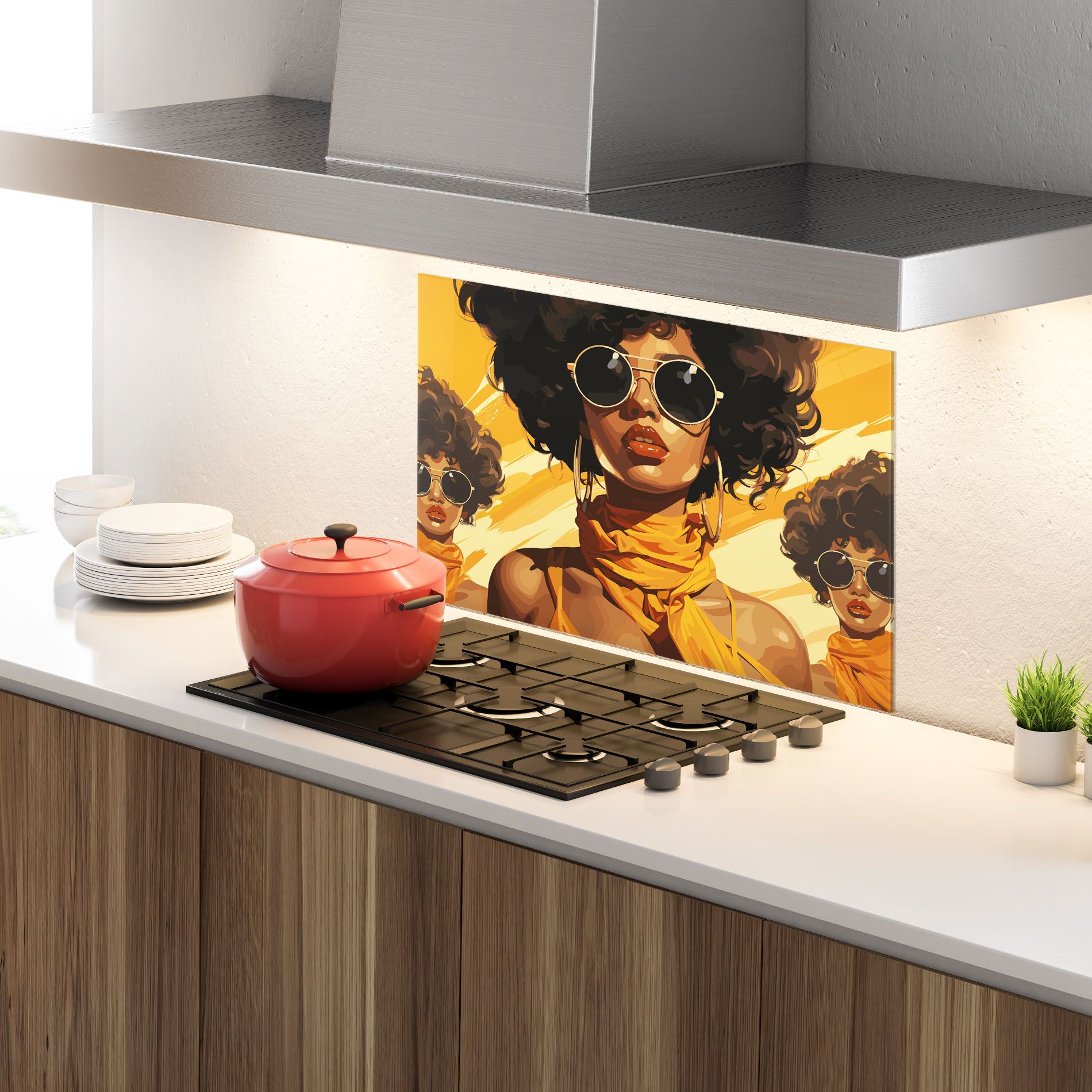 Yellow African Scarf mockup 4