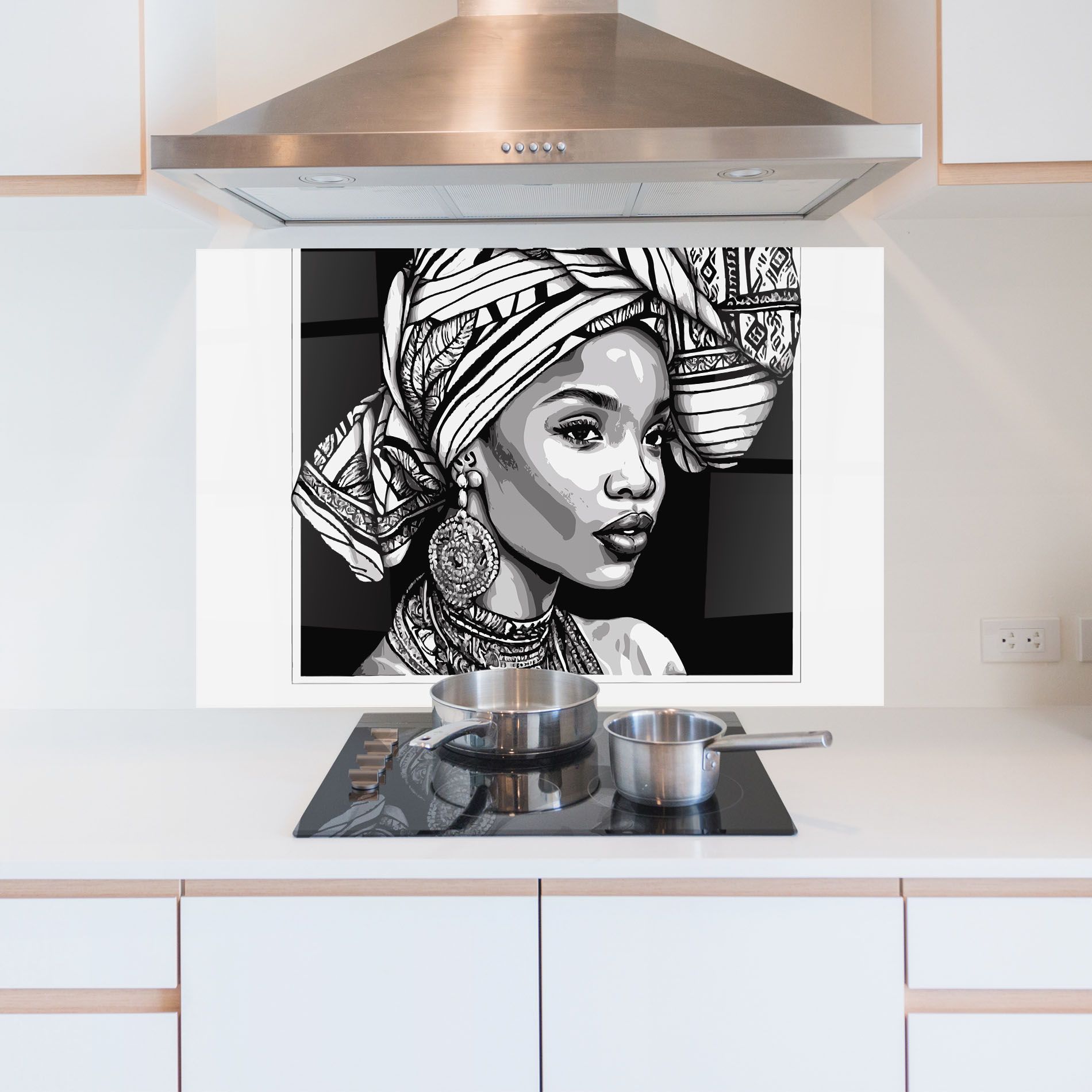Beautiful African Lady mockup 5