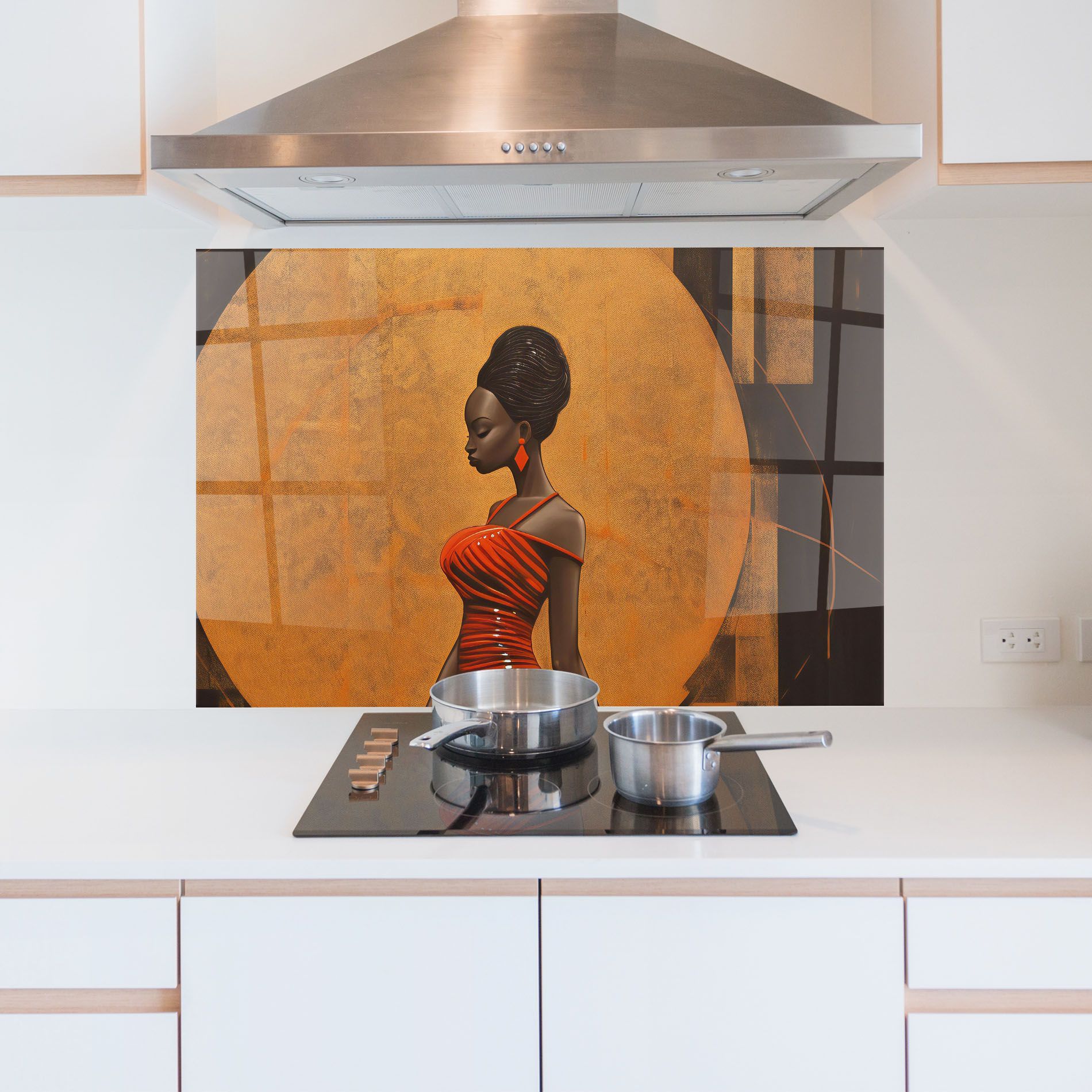 Beautiful African Red Dress mockup 5