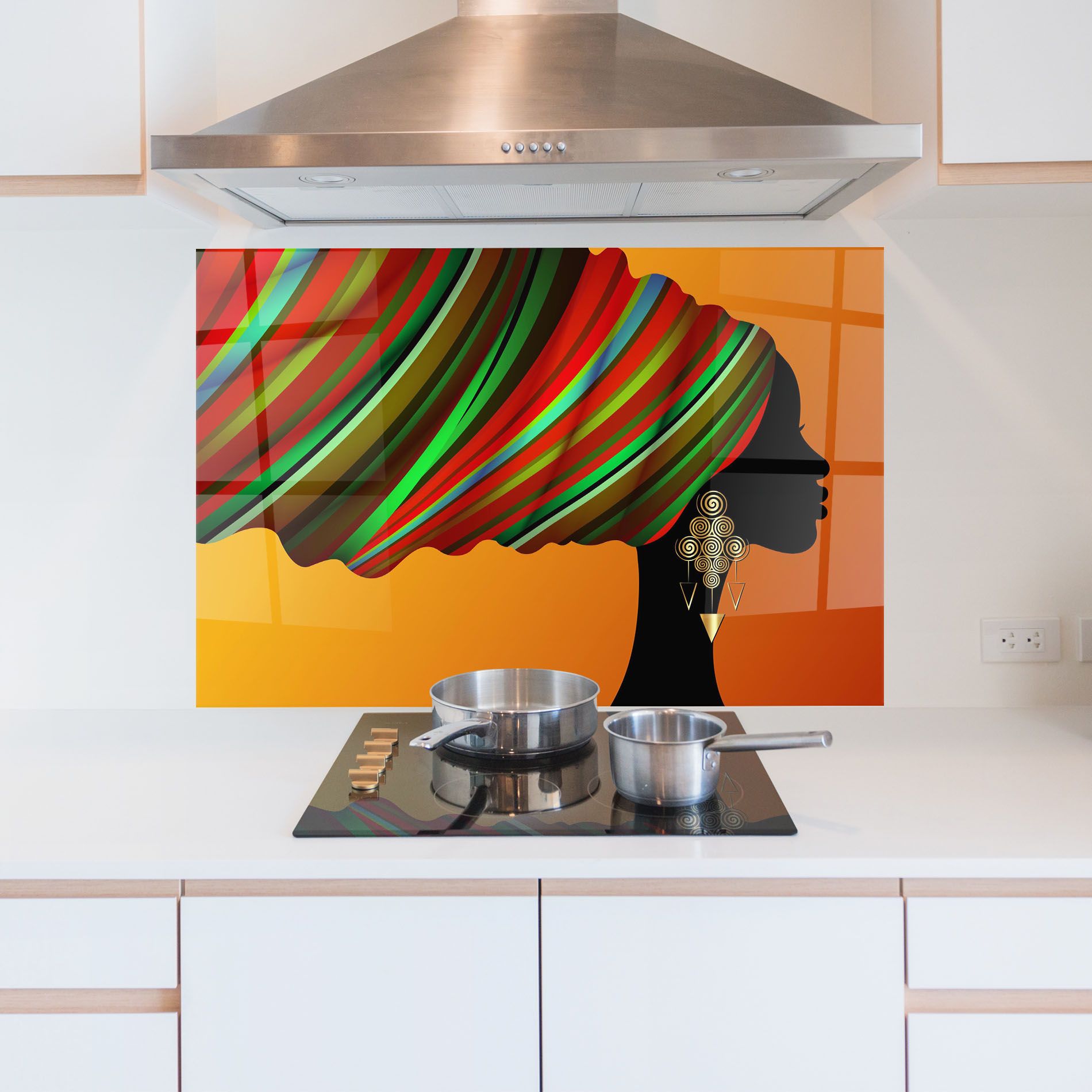 Gold African Earrings mockup 5