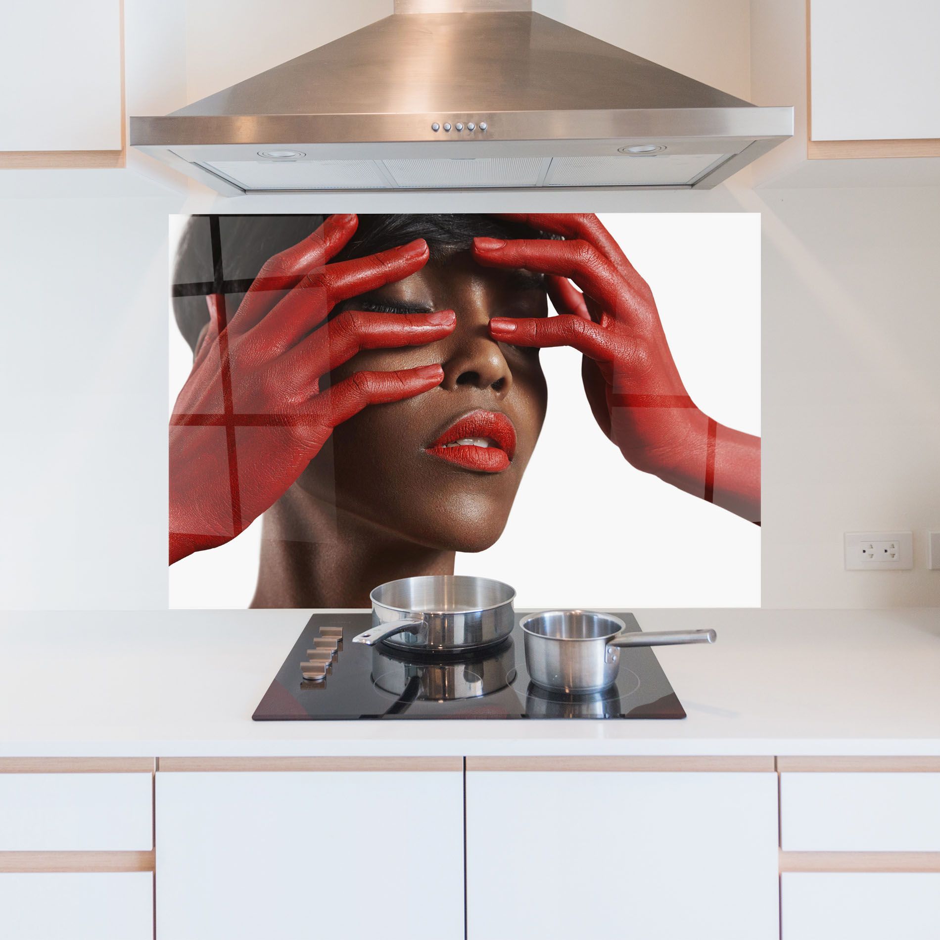 Red Hands Woman mockup 5