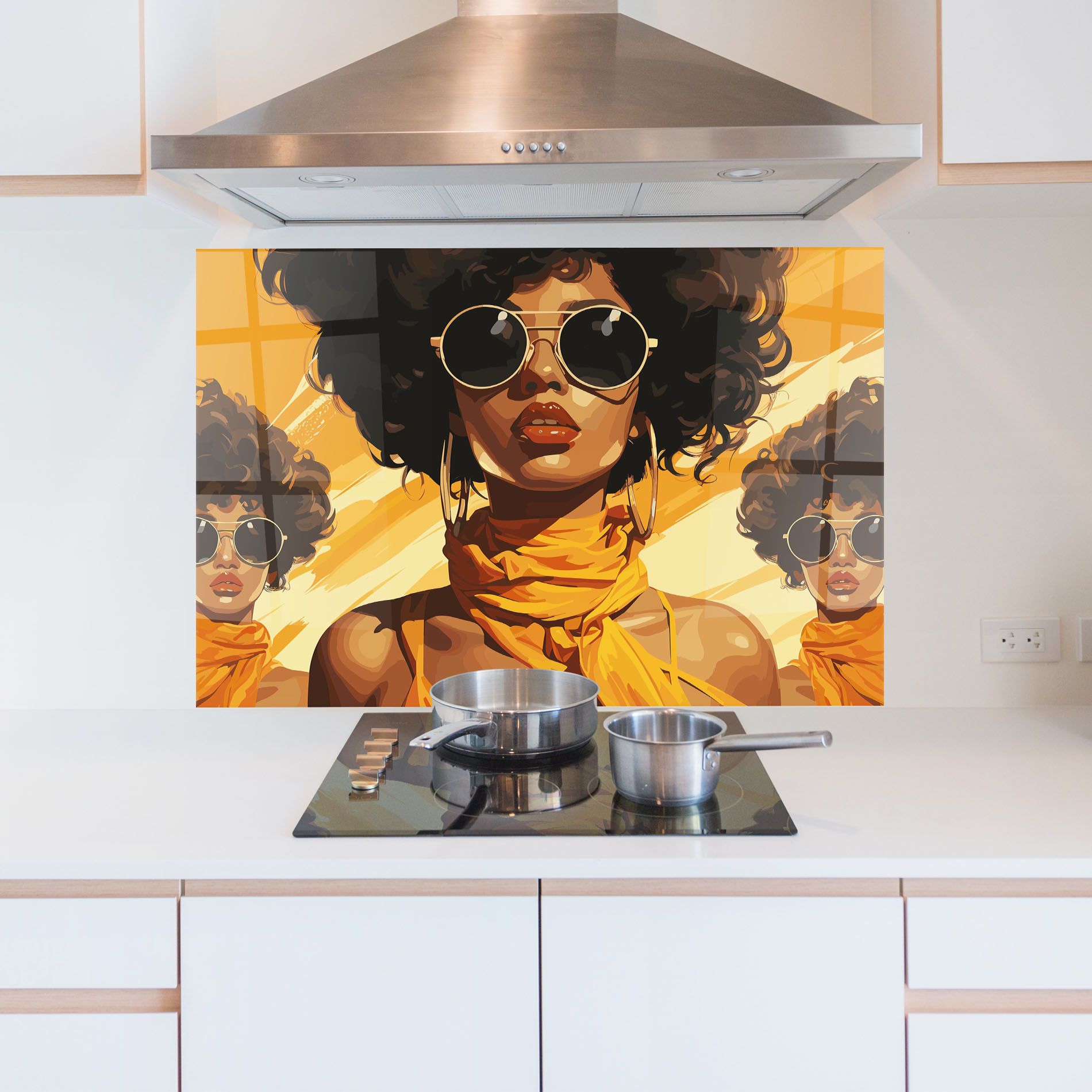 Yellow African Scarf mockup 5