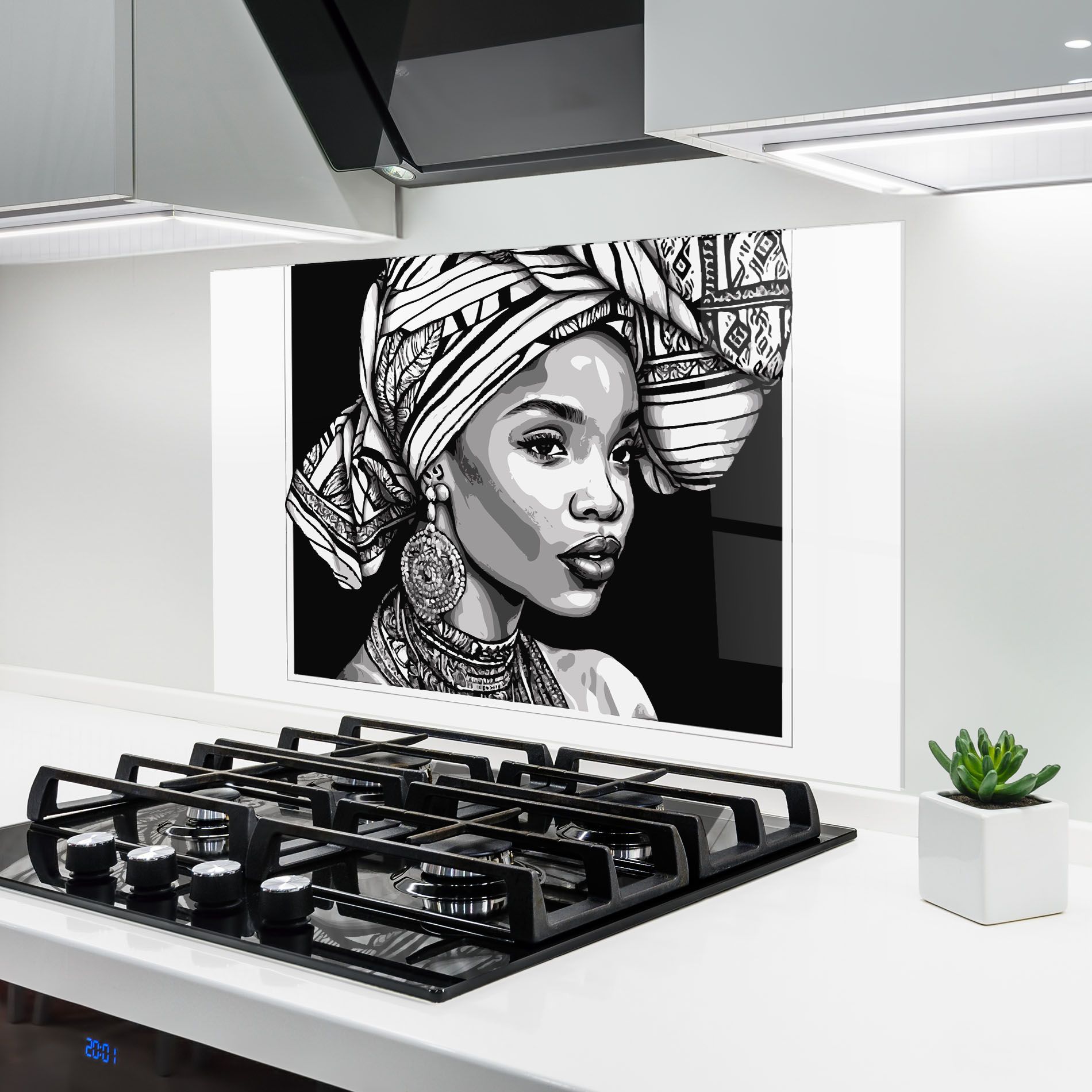 Beautiful African Lady mockup 6