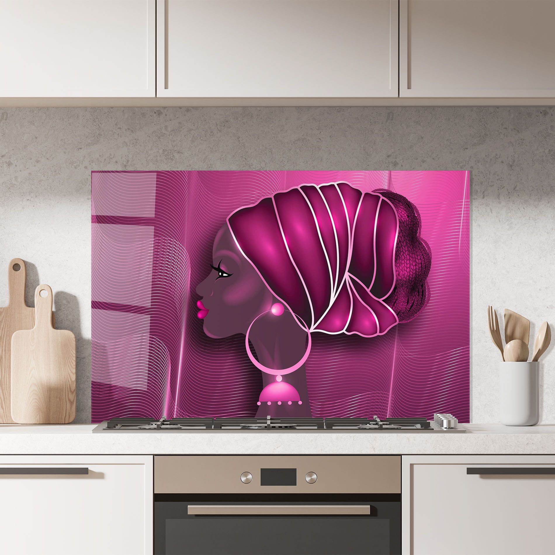 African Pink Woman mockup 7