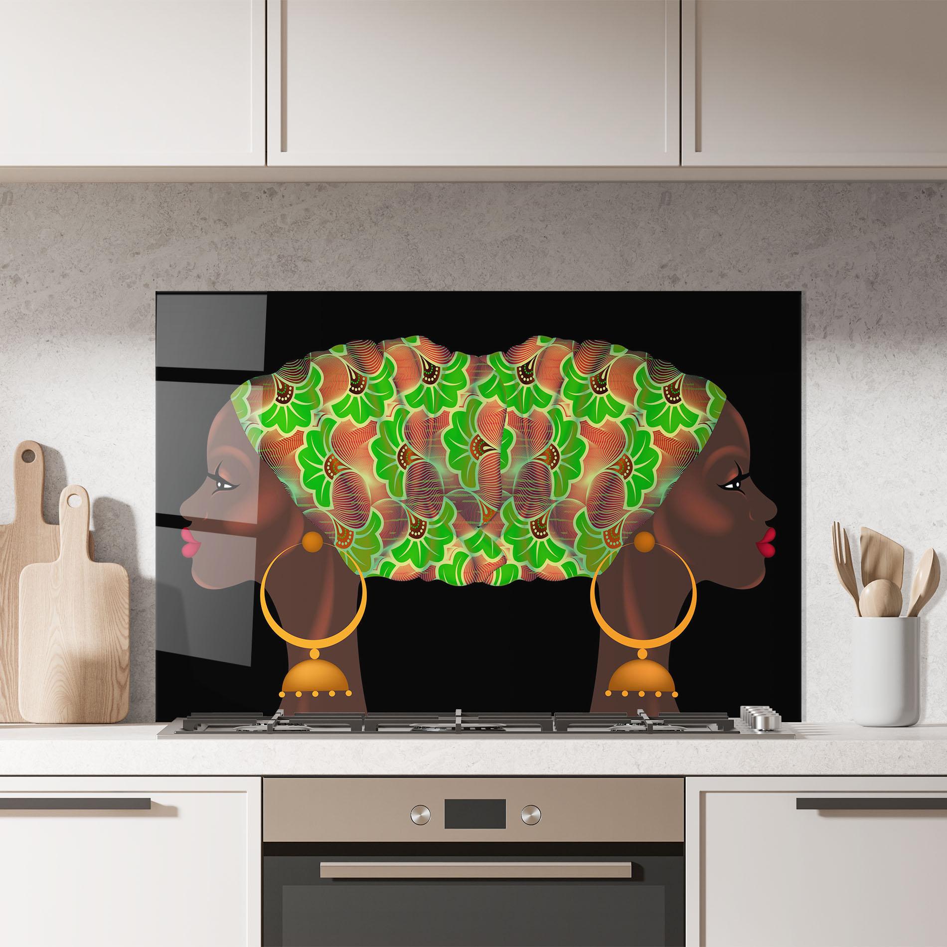 Küchenrückwand Glas Ankara Headwrap mockup 7