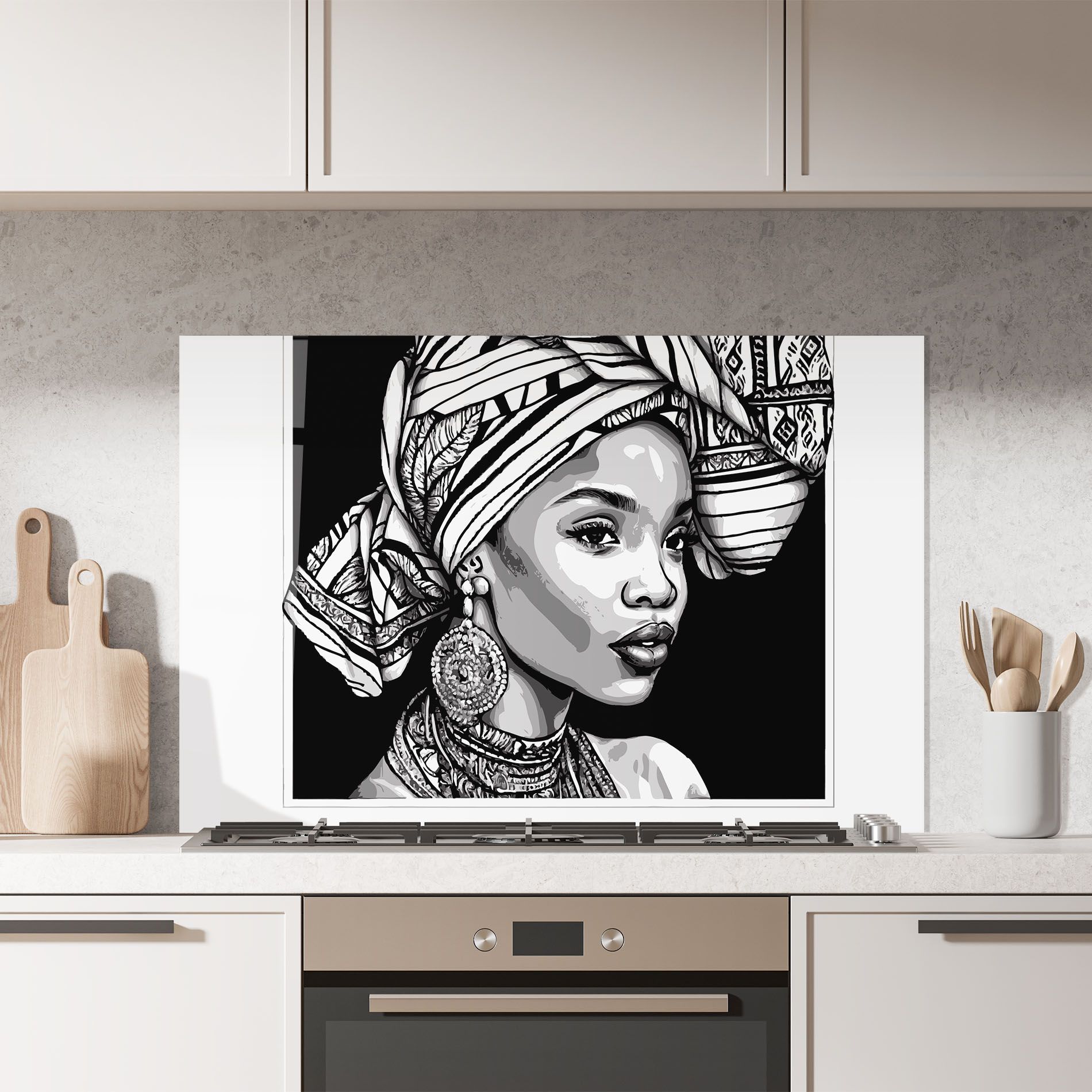 Beautiful African Lady mockup 7