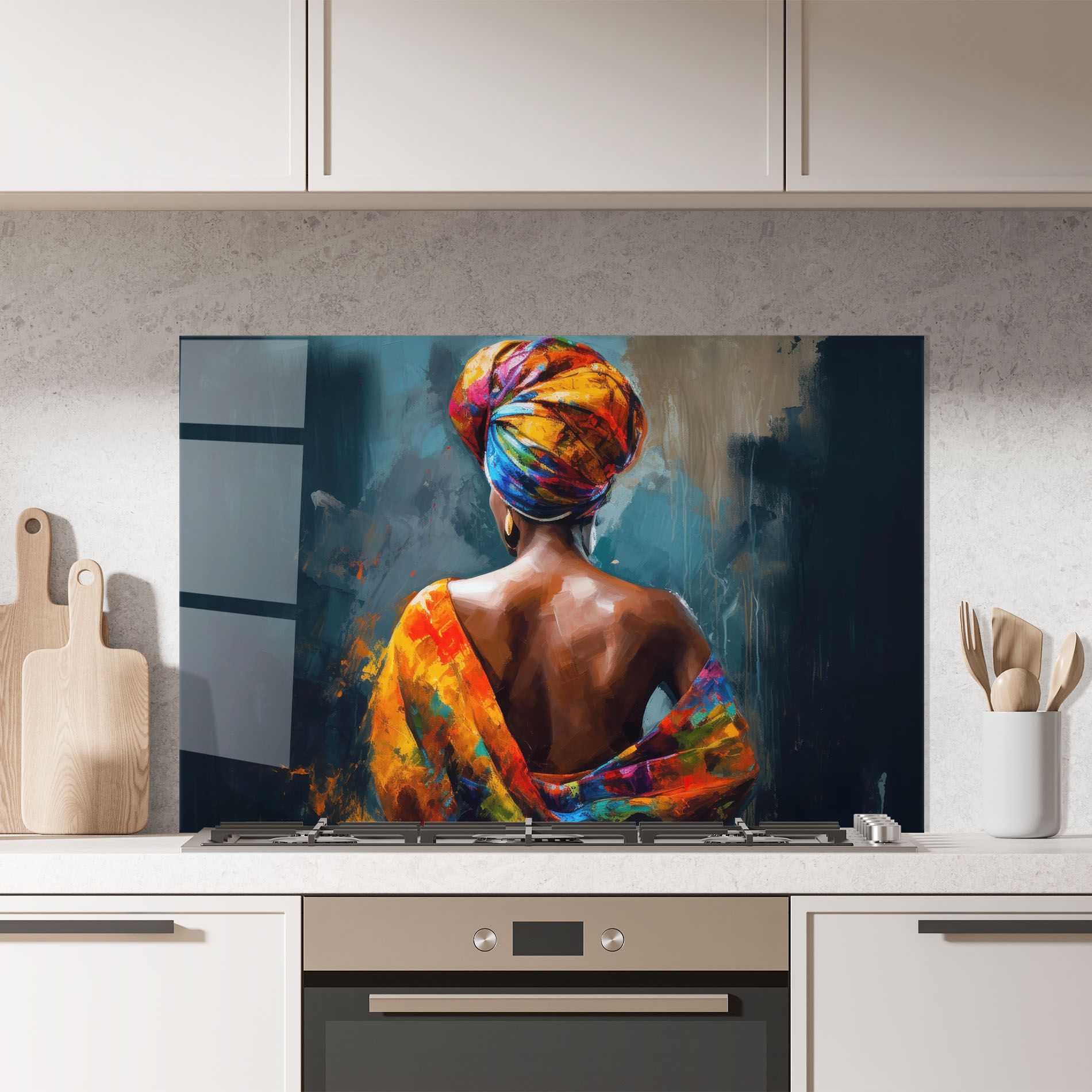 Colorful Turban Woman mockup 7