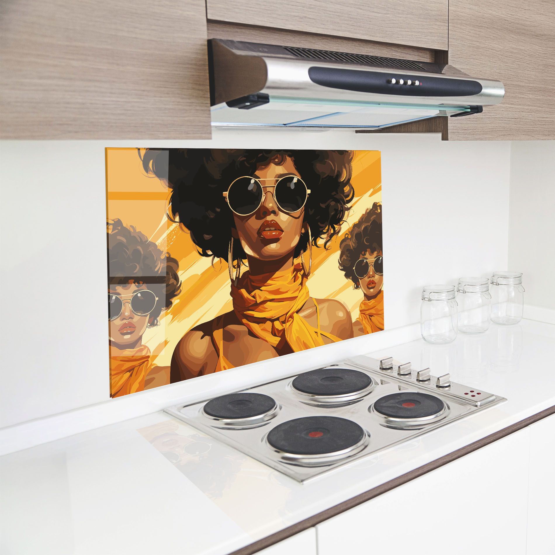 Yellow African Scarf mockup 8