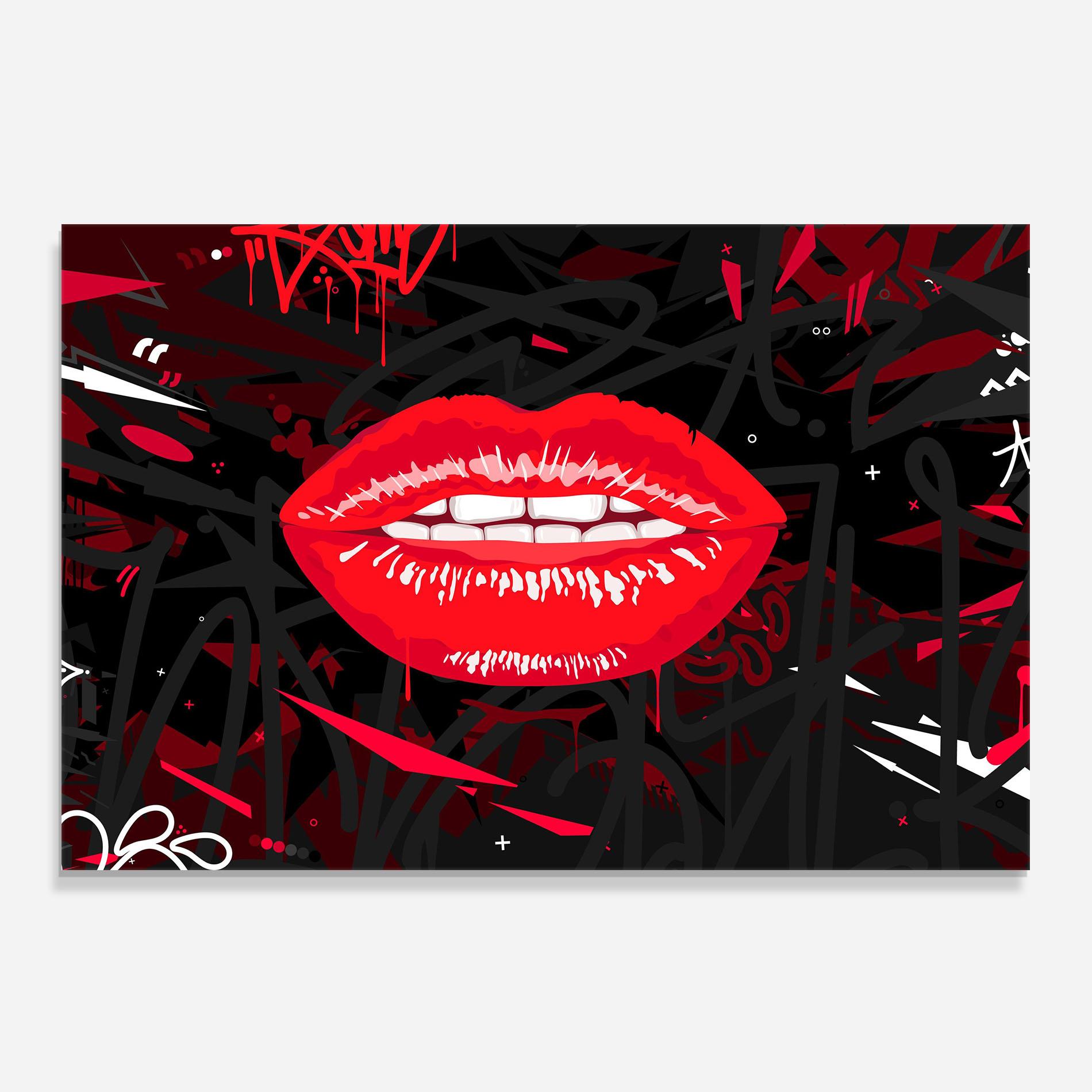 Küchenrückwand Glas Graff Lips mockup 0