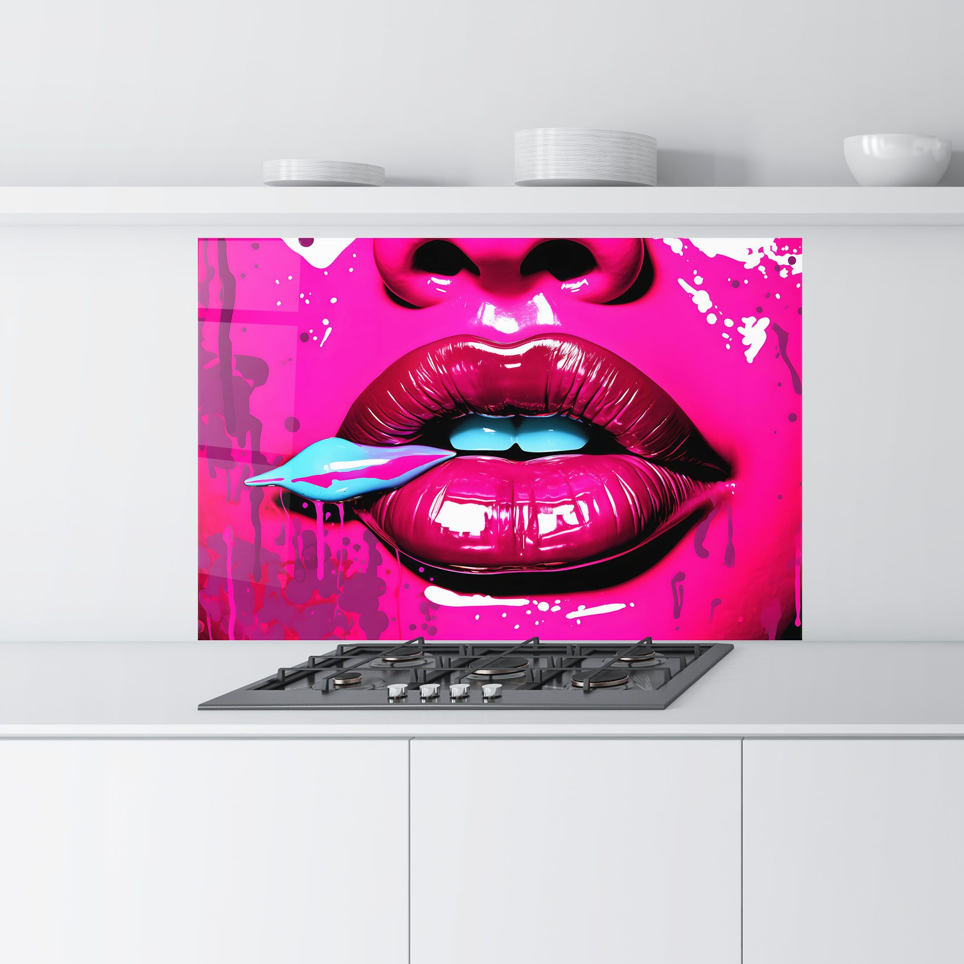 Dark Pink Lips Art mockup 9