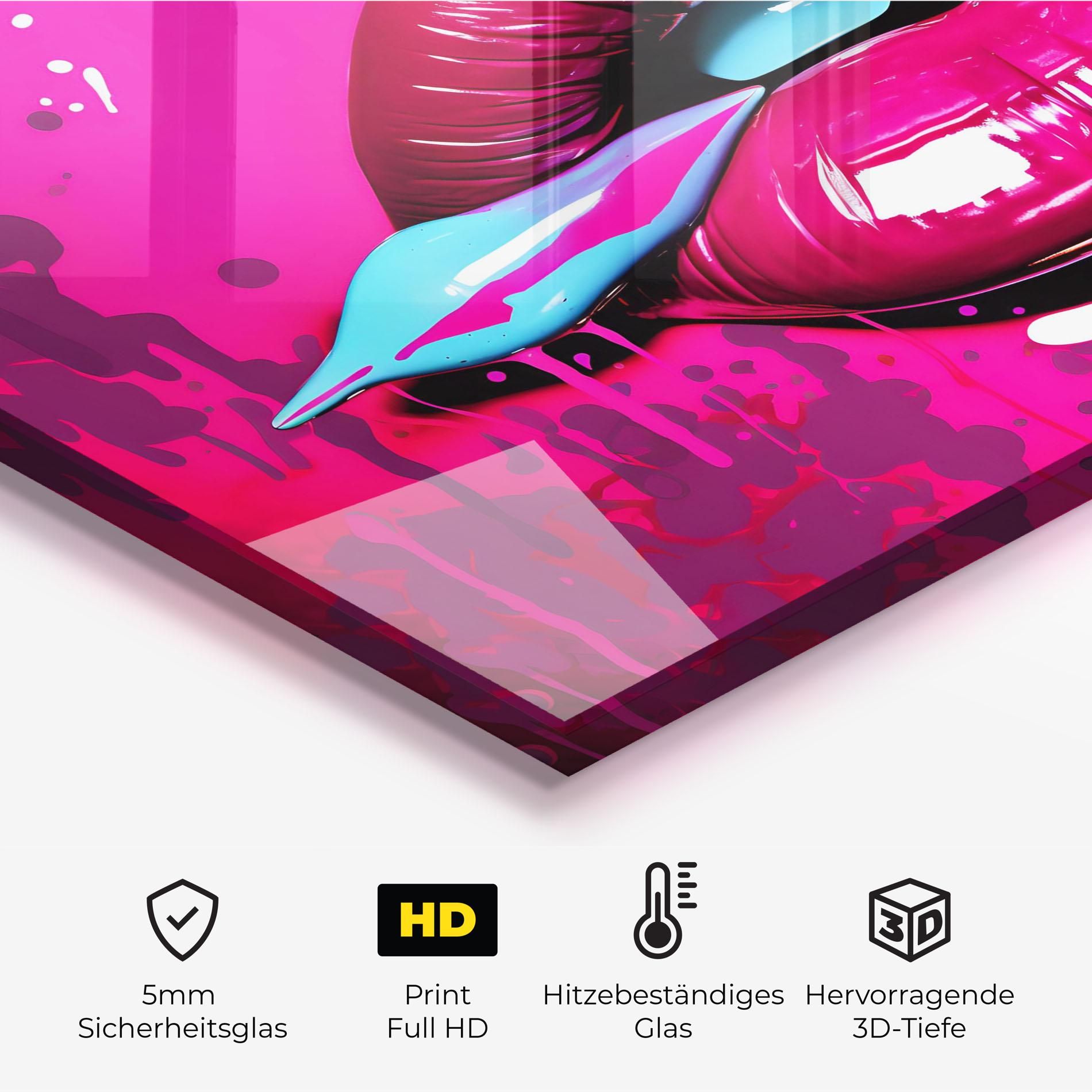 Dark Pink Lips Art mockup 2