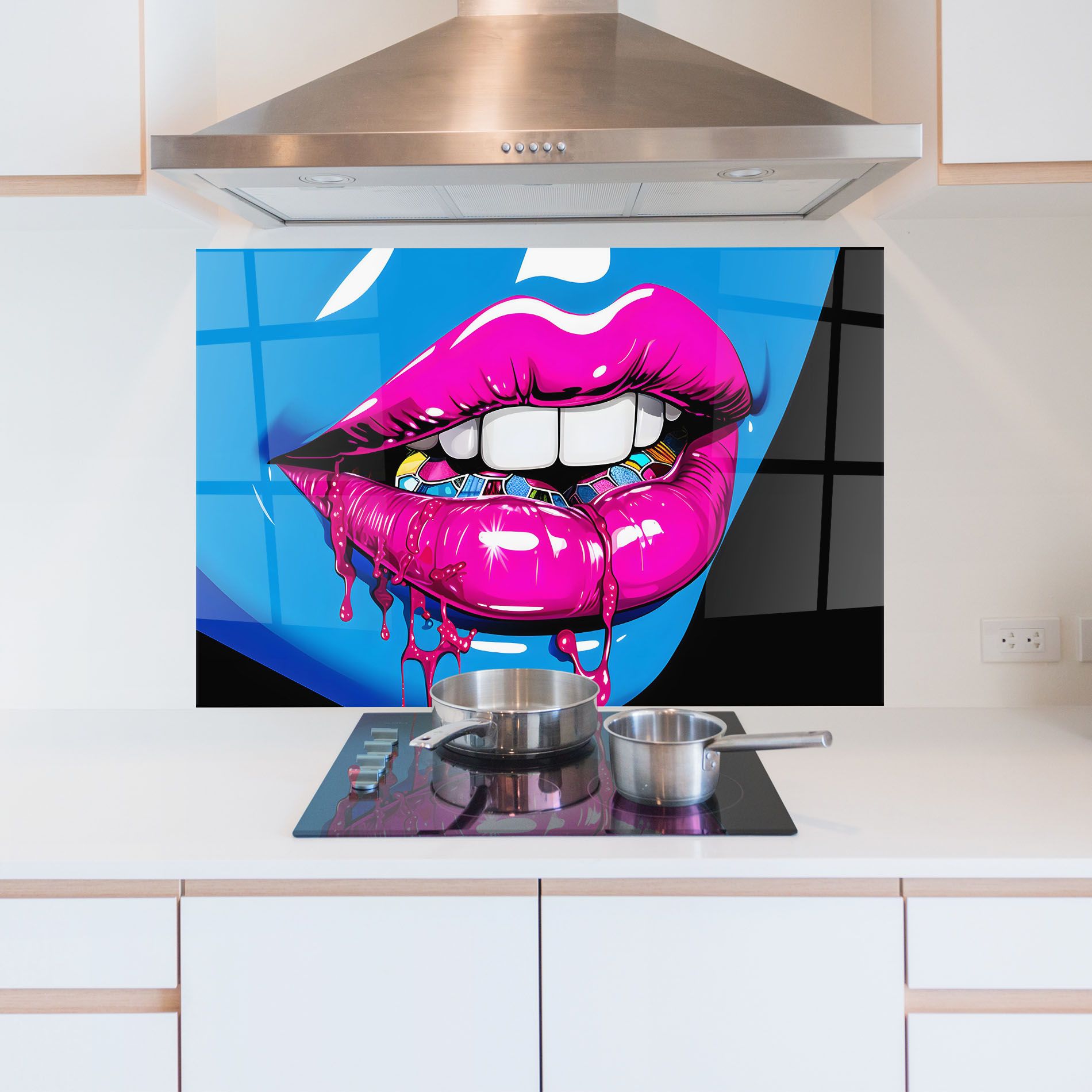 Blue Pink Lips Art mockup 5