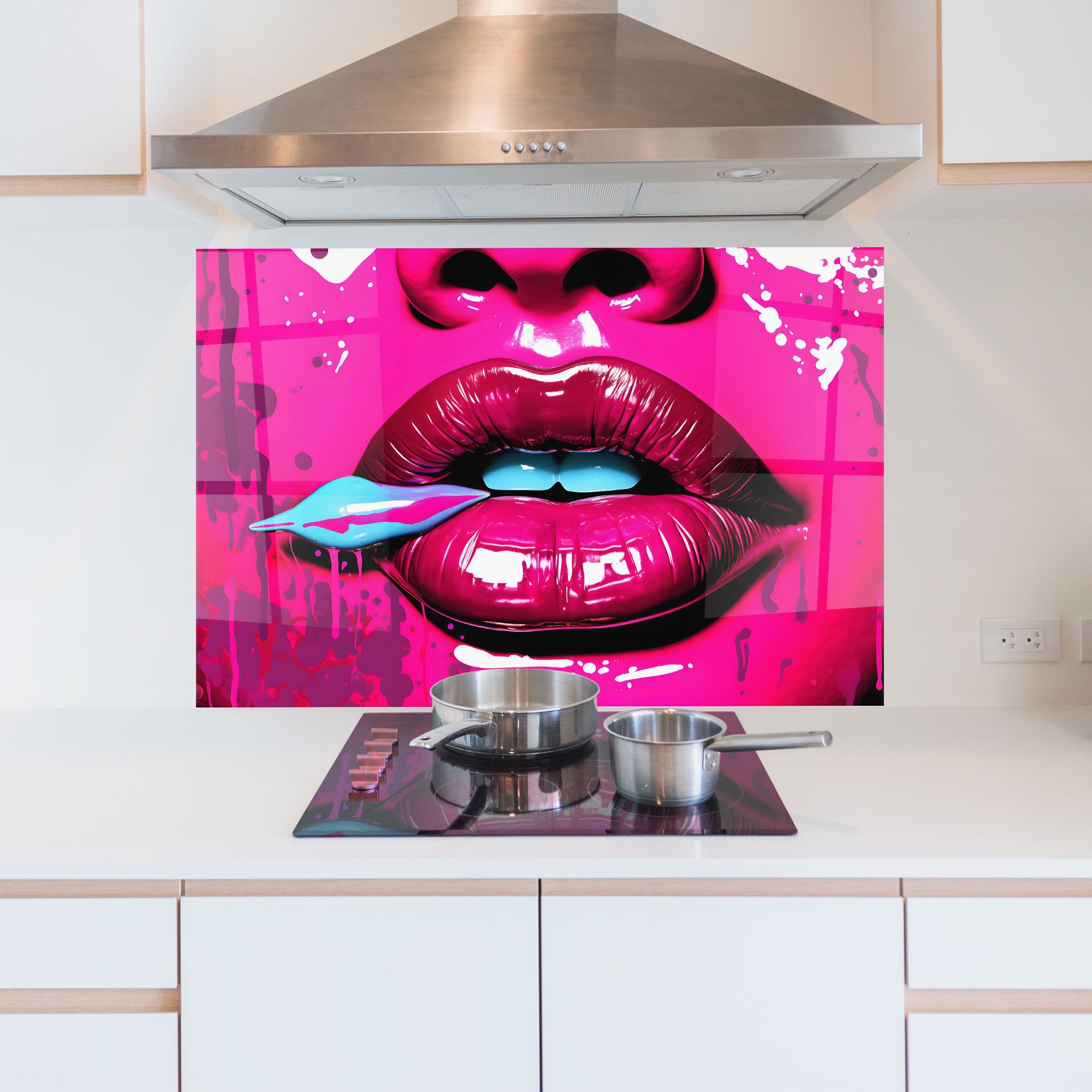 Dark Pink Lips Art mockup 5