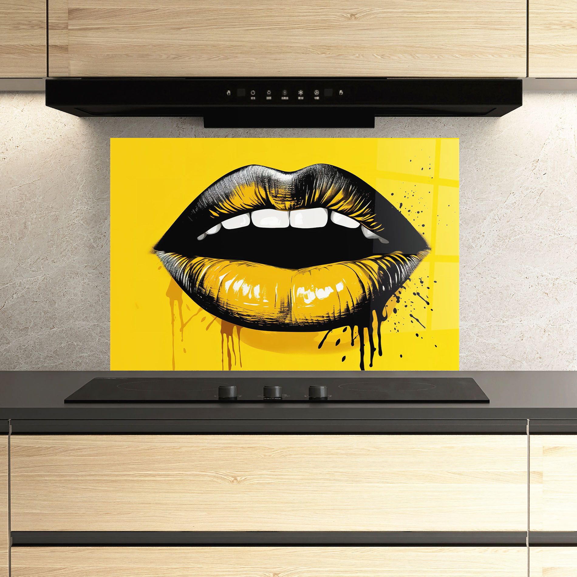 Black Yellow Lips mockup 3