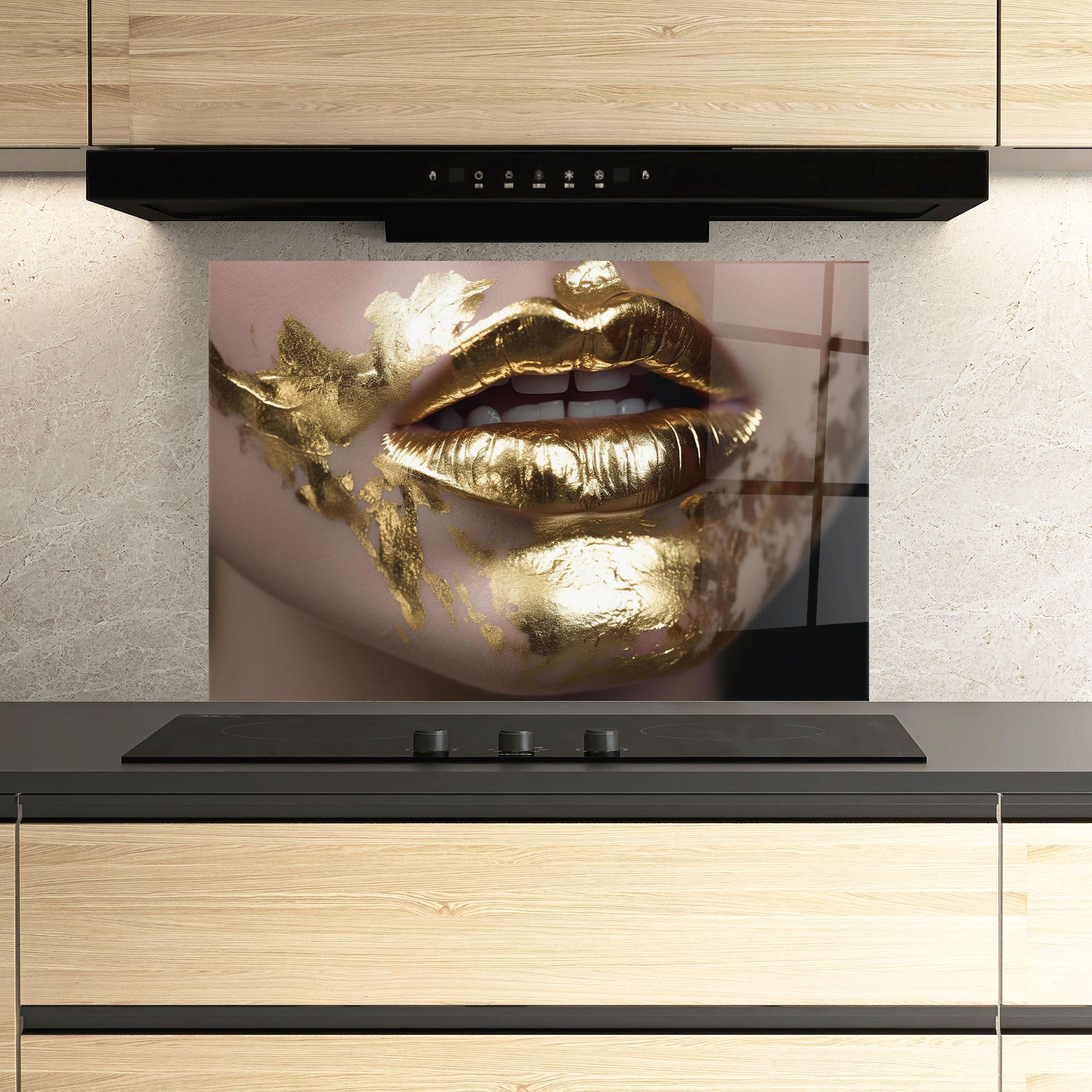 Gold Open Lips mockup 3