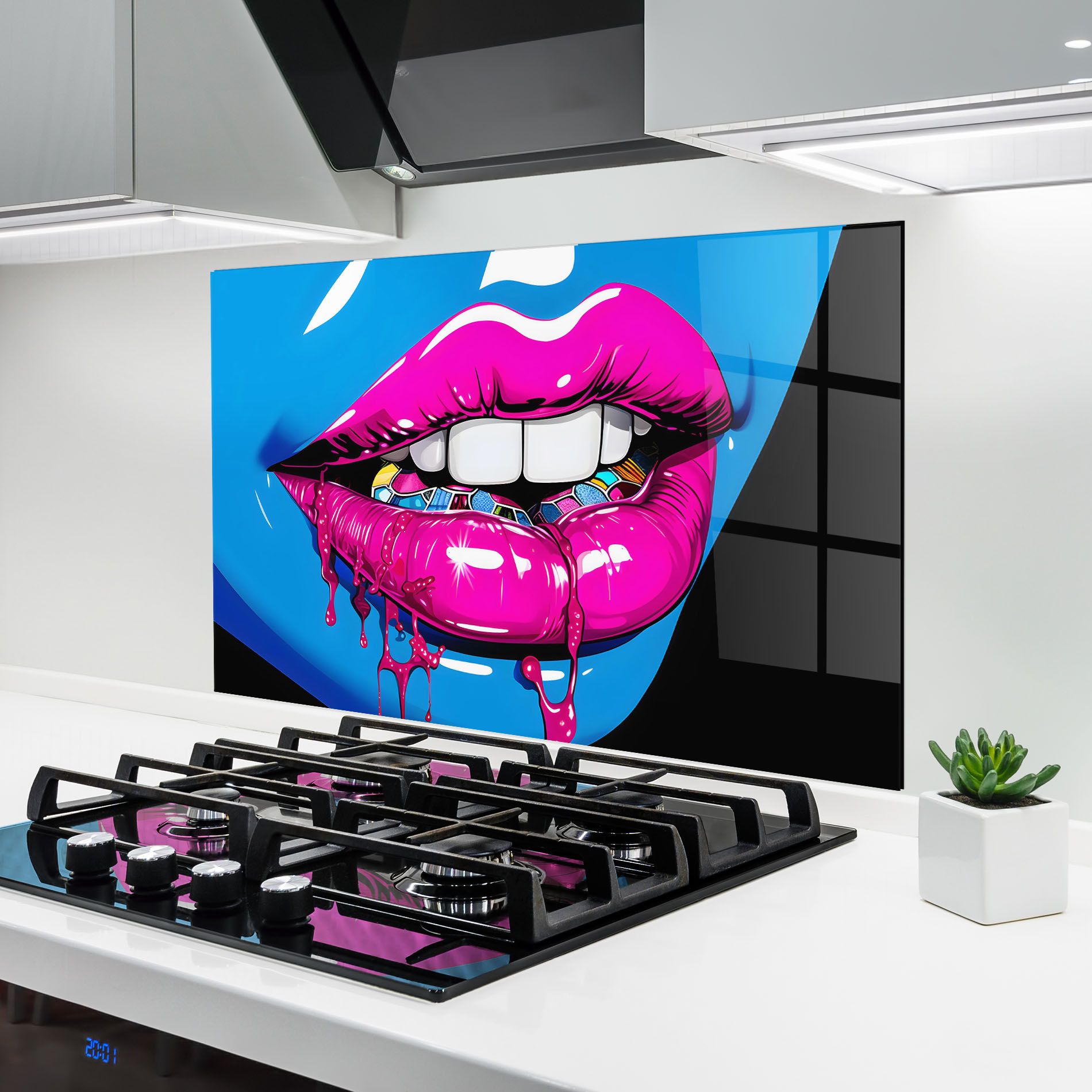 Blue Pink Lips Art mockup 6