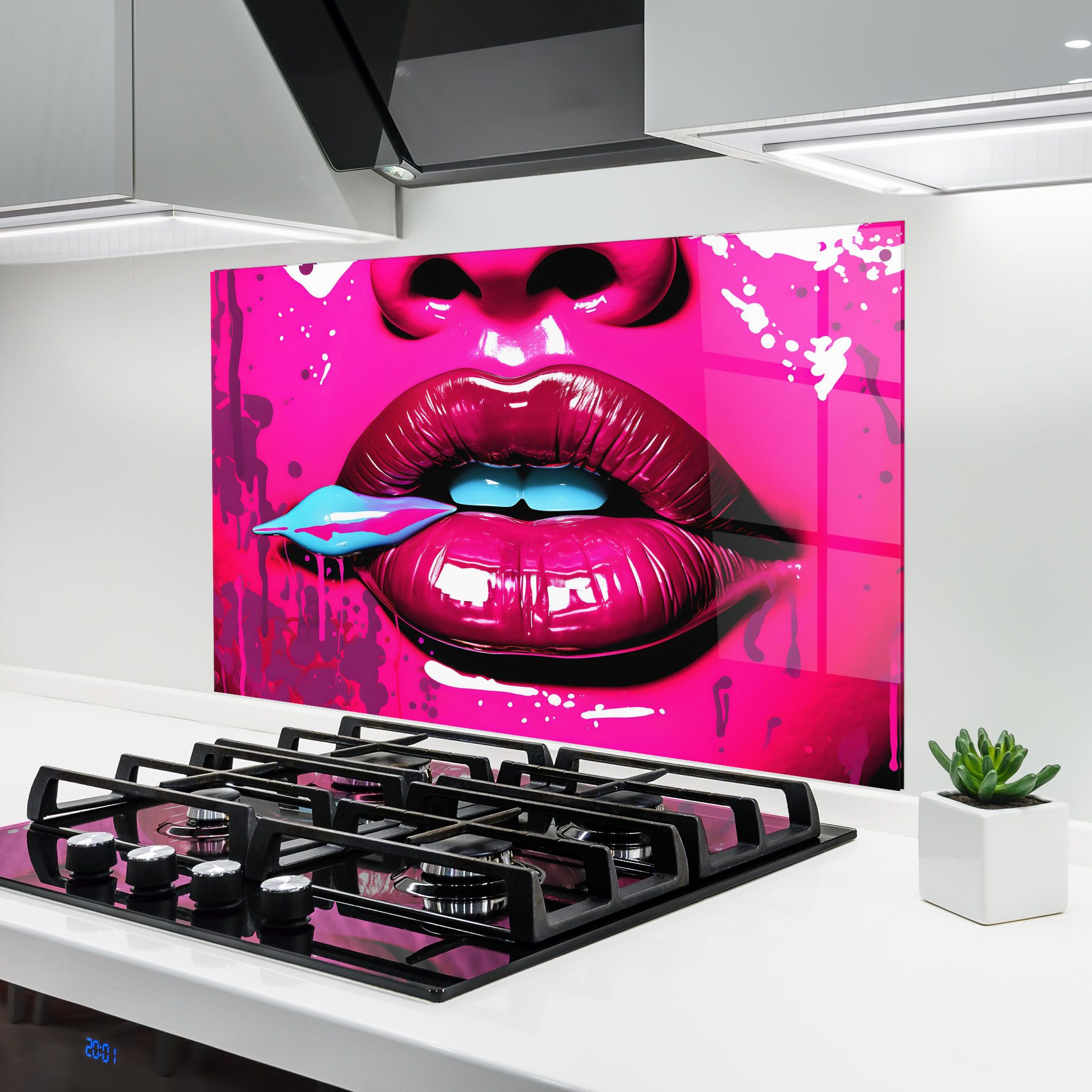 Dark Pink Lips Art mockup 6