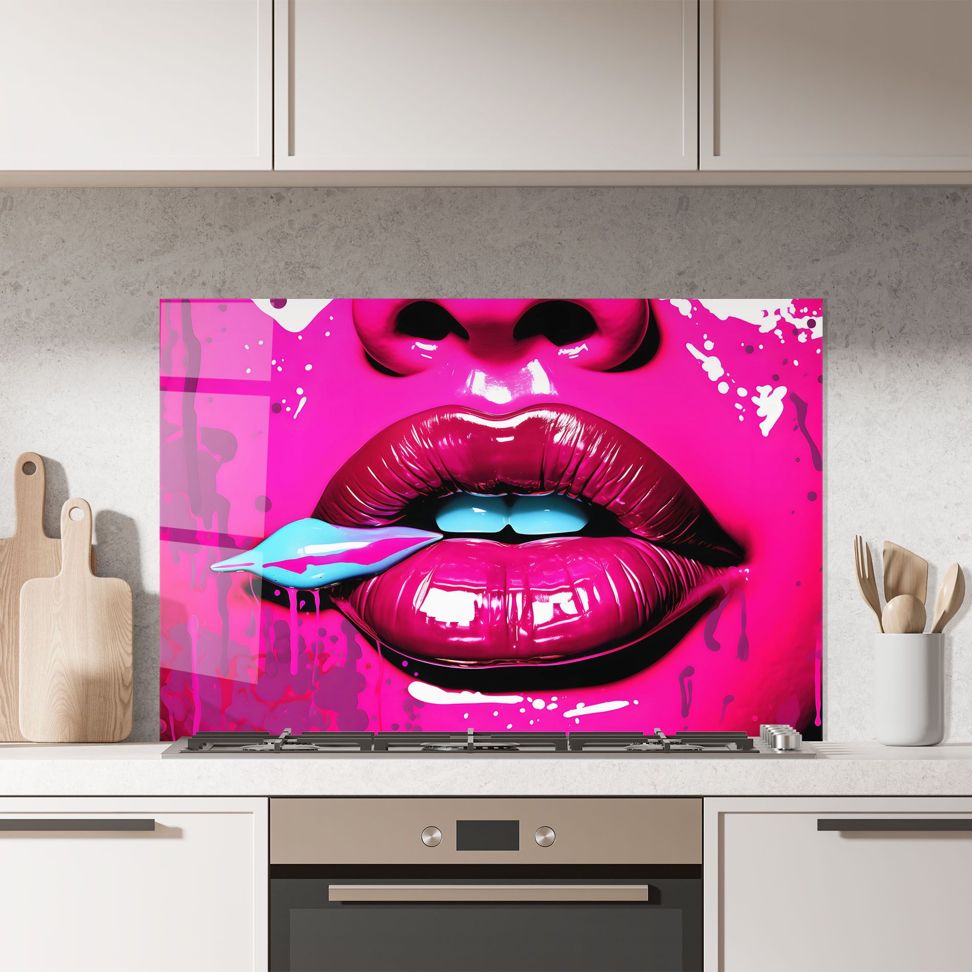 Dark Pink Lips Art mockup 7