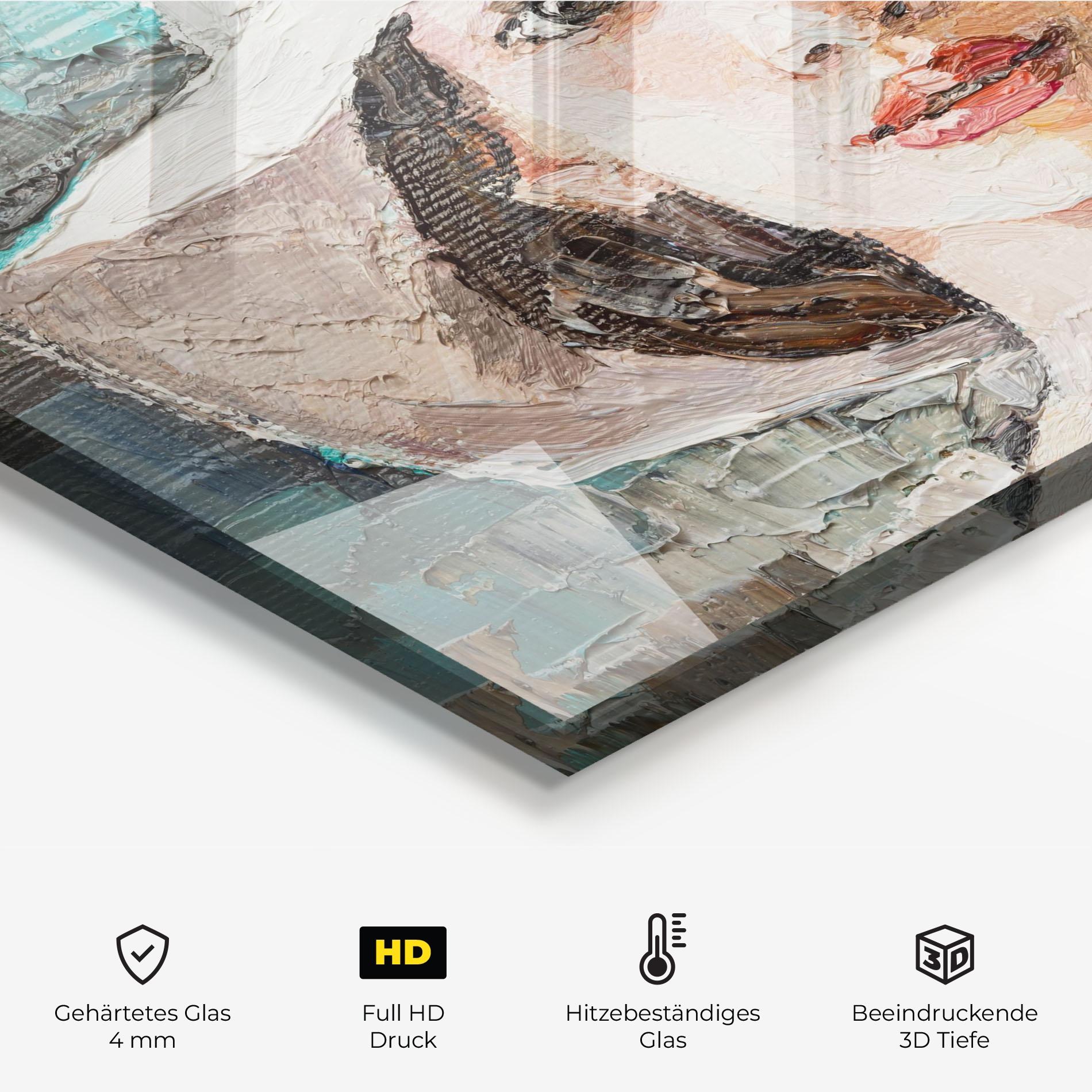 Küchenrückwand Glas White Lady mockup 2