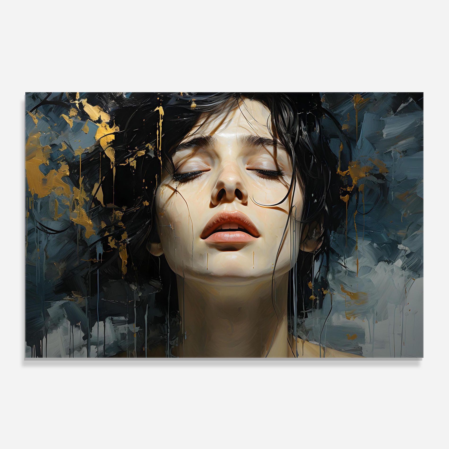 Closed Eyes Woman mockup 0