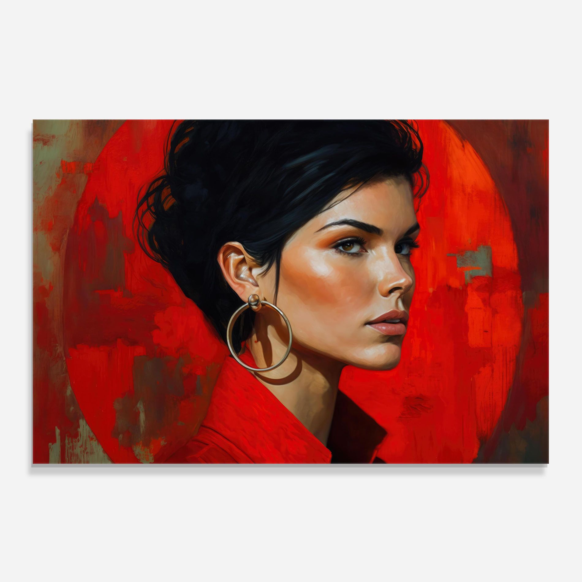 Hoop Earrings Woman mockup 0