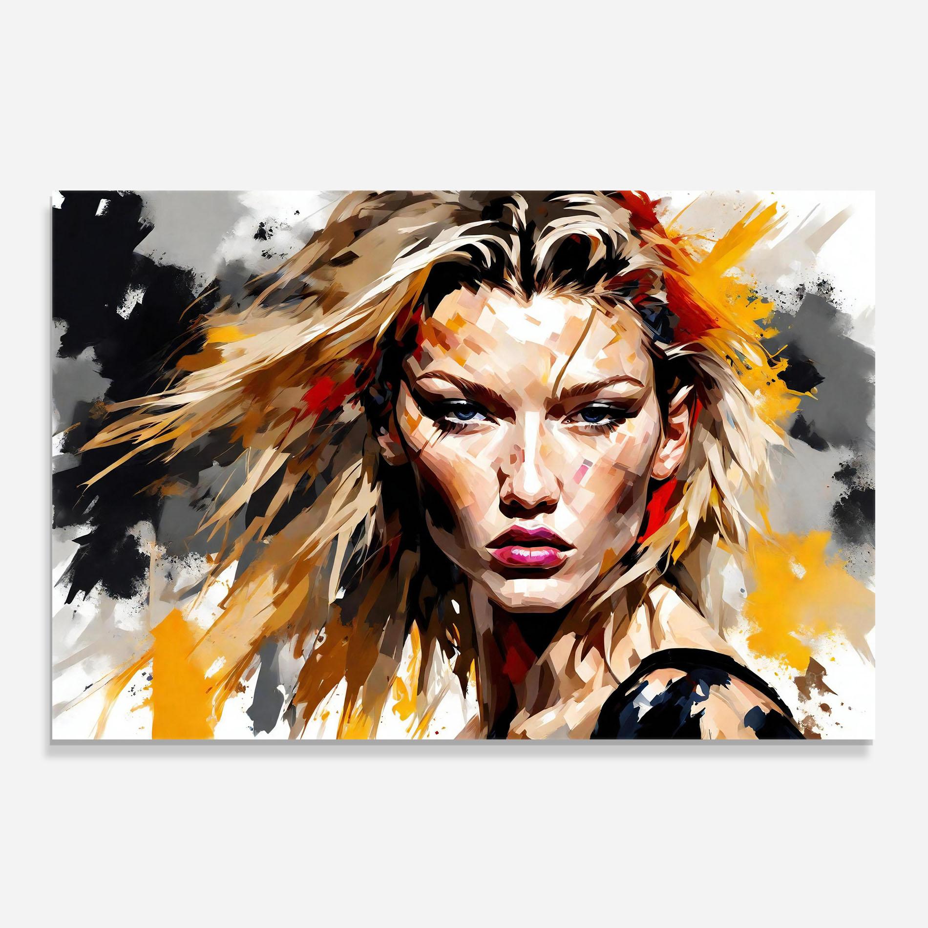 Küchenrückwand Glas Multicolored Splash Woman mockup 0