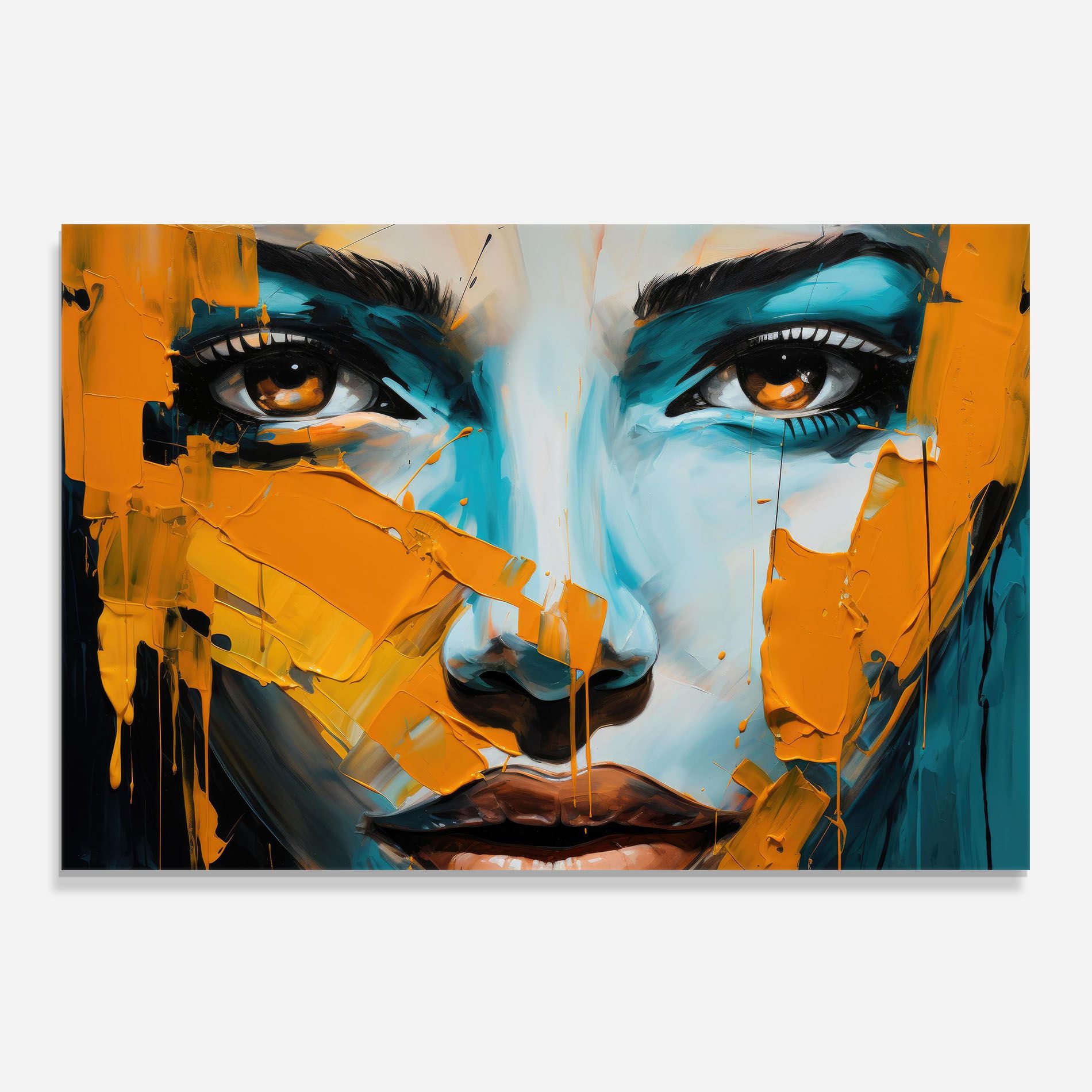 Orange Paint Portrait mockup 0