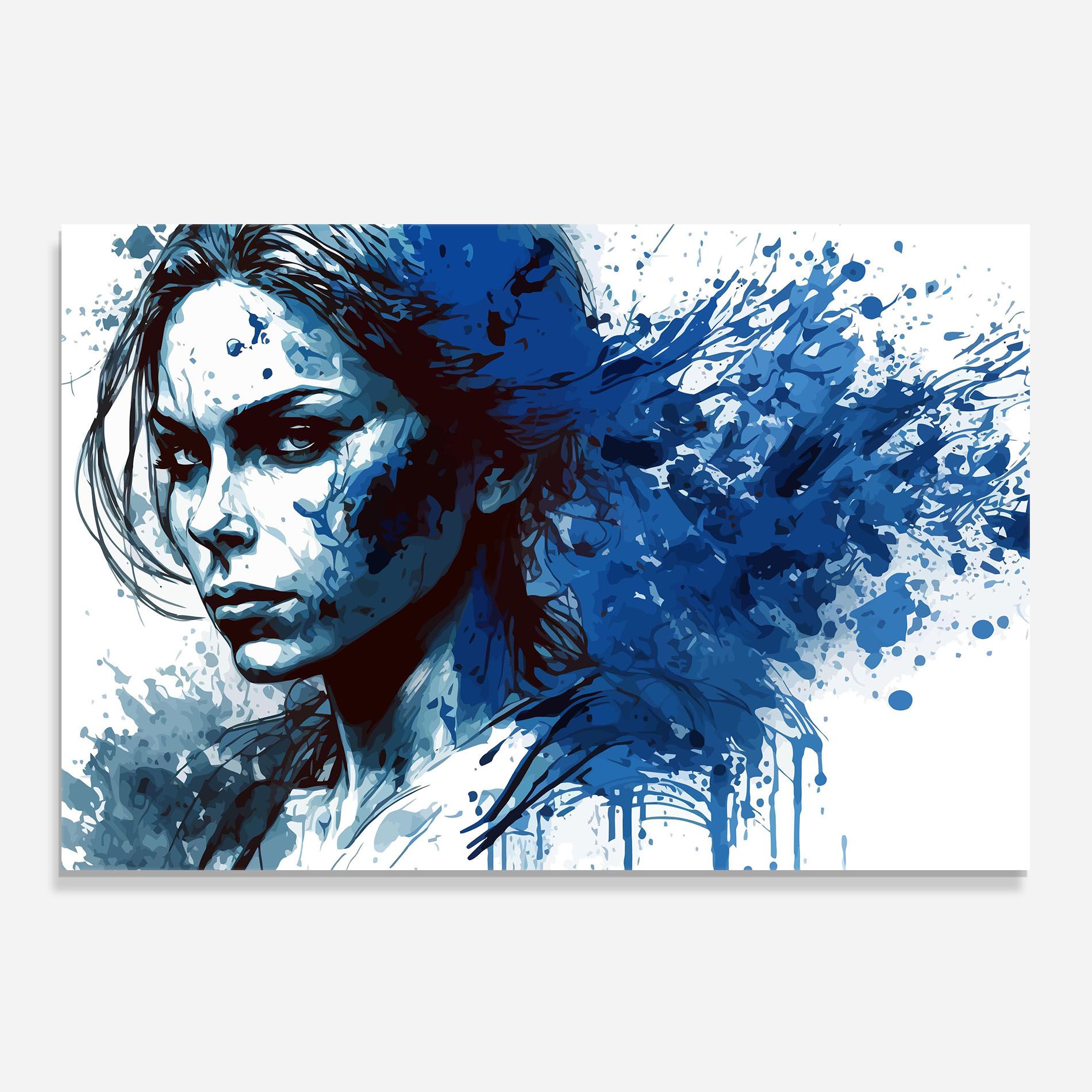 Portrait Blue Woman mockup 0