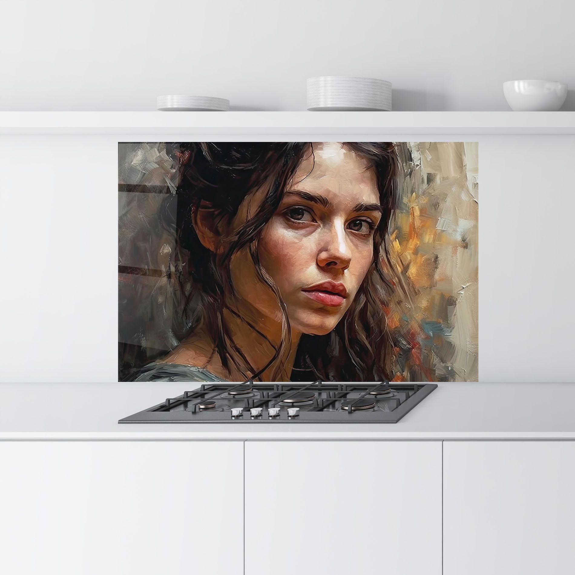 Closeup Impasto Portrait mockup 9