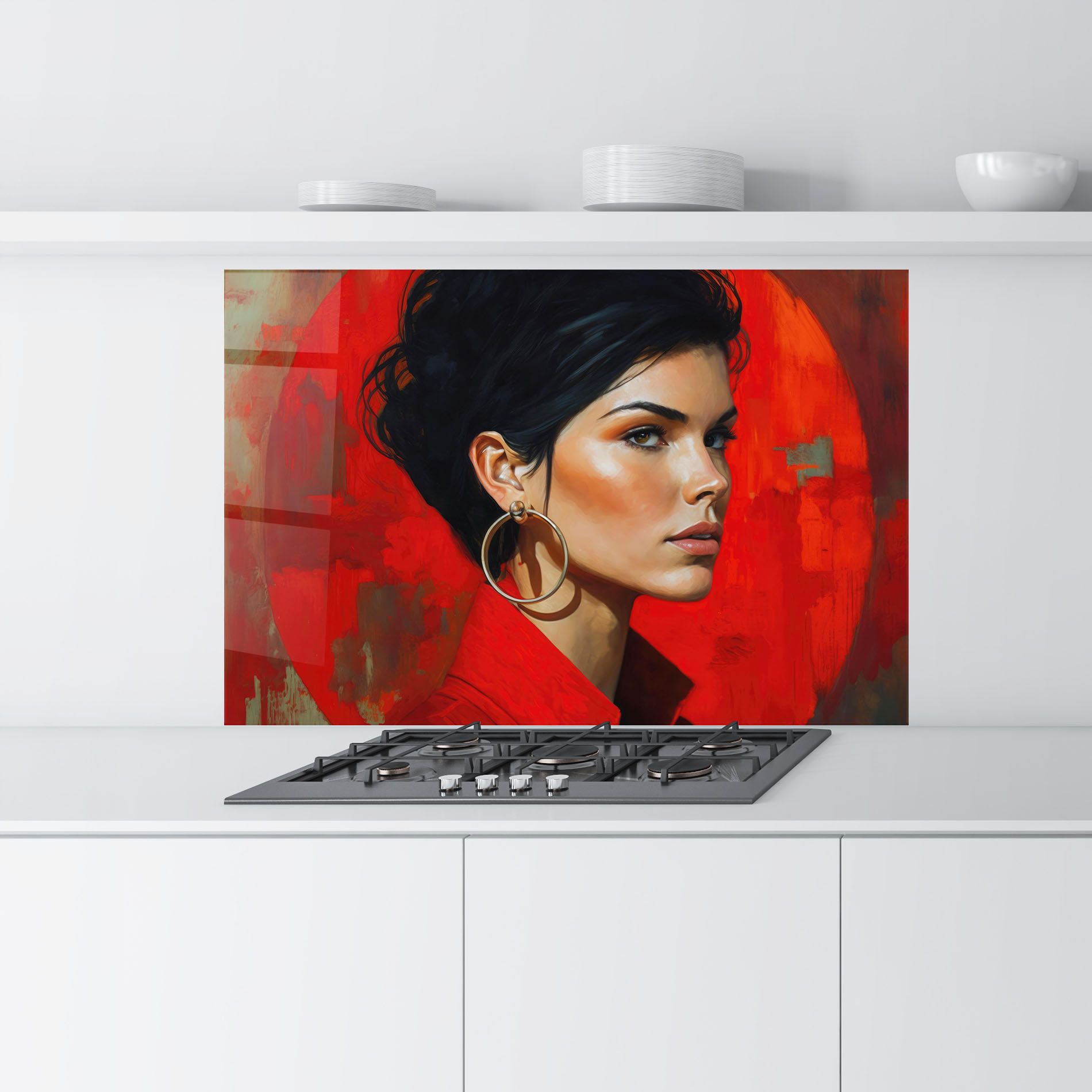 Hoop Earrings Woman mockup 9