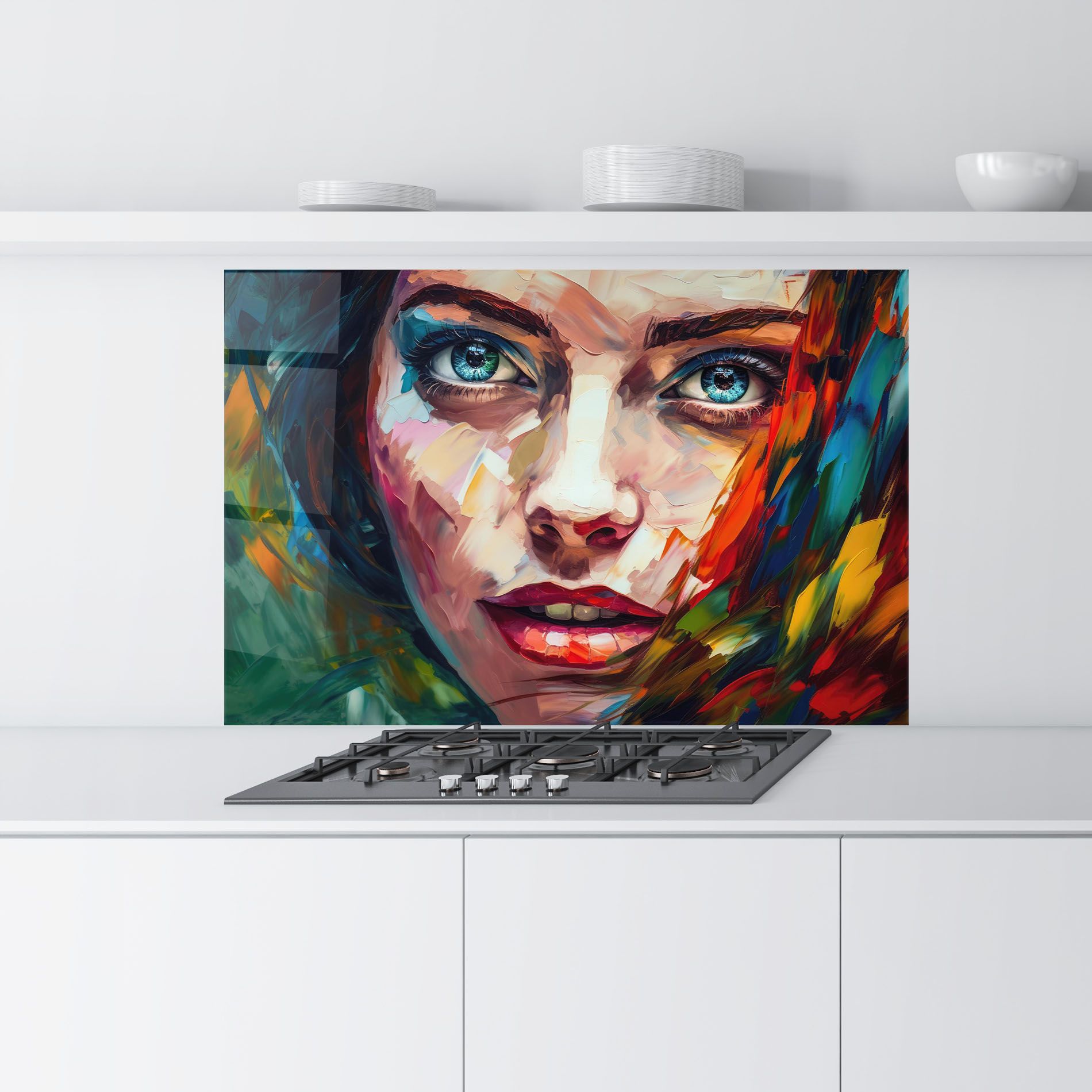 Intense Blue Eyes Woman mockup 9