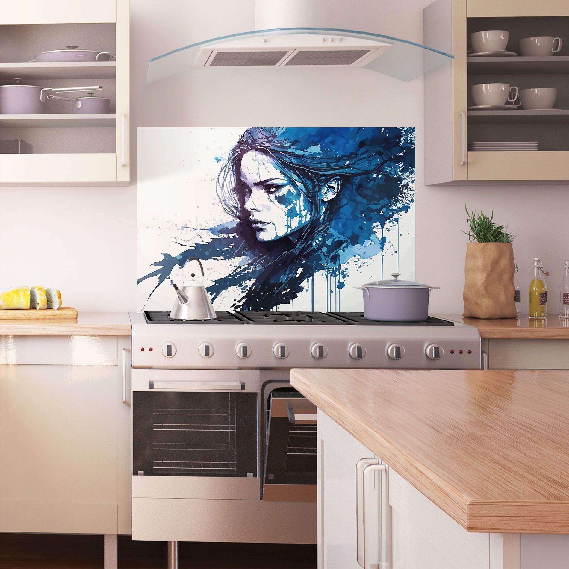 Blue Hair Portrait mockup 1