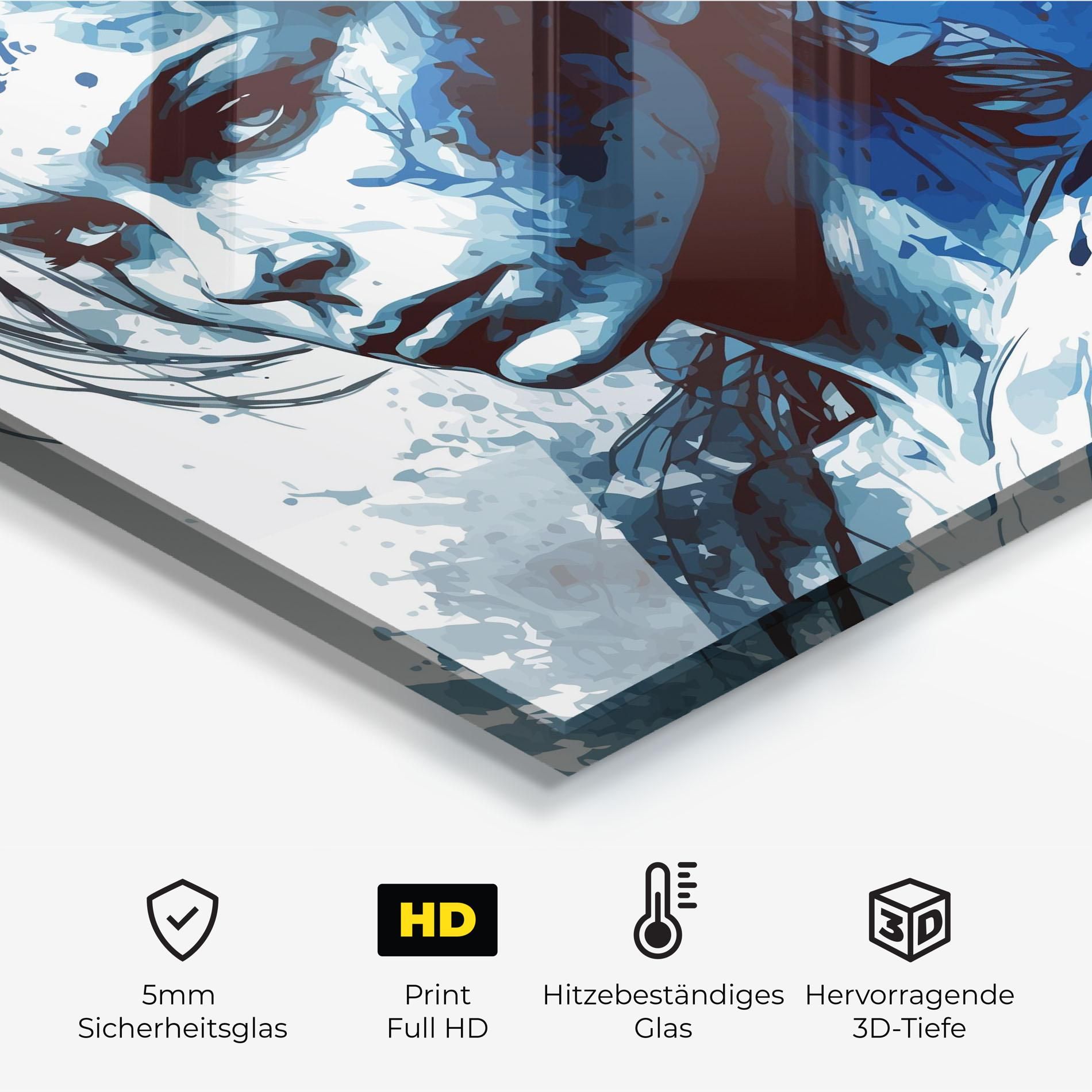 Portrait Blue Woman mockup 2