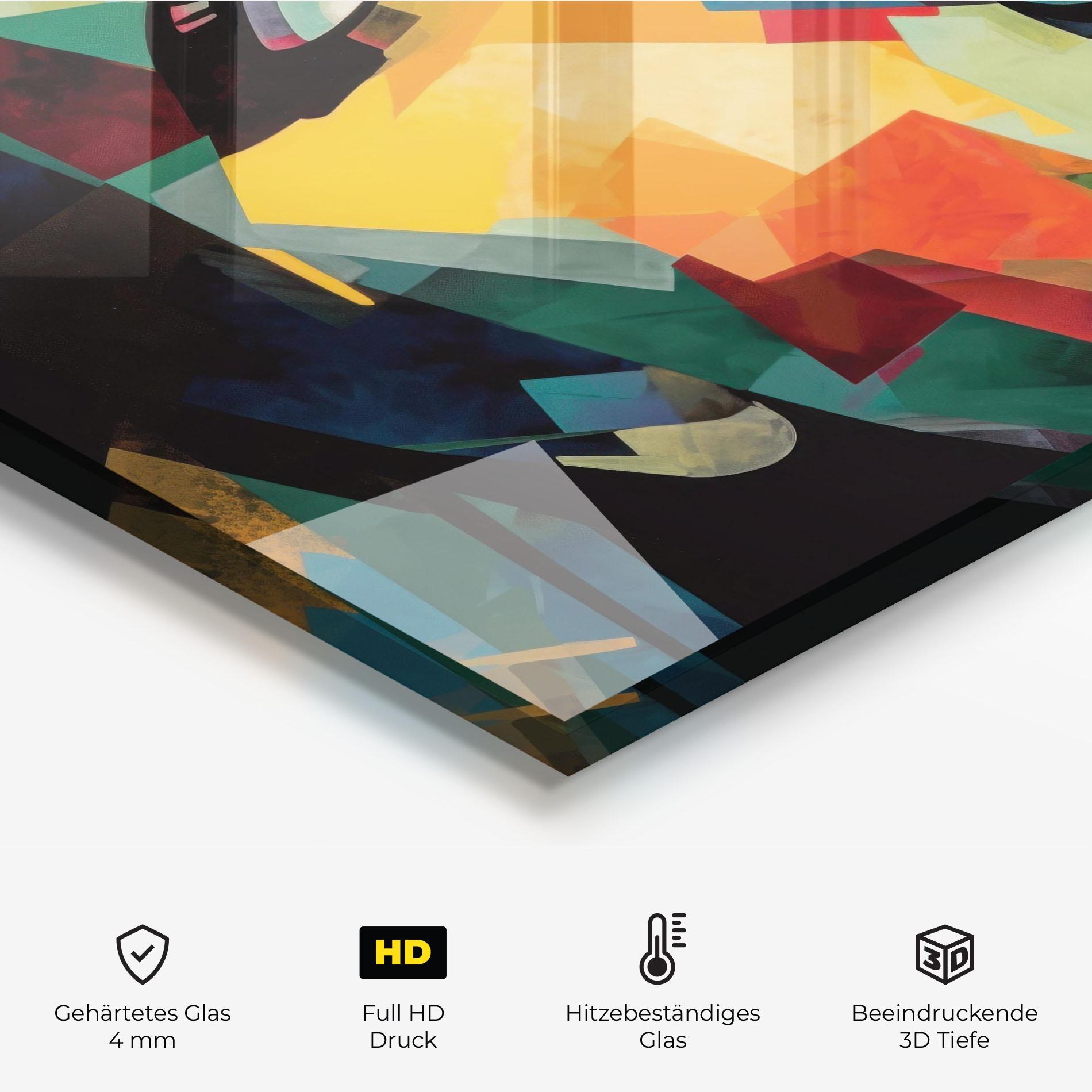 Küchenrückwand Glas Neoexpressionism mockup 2