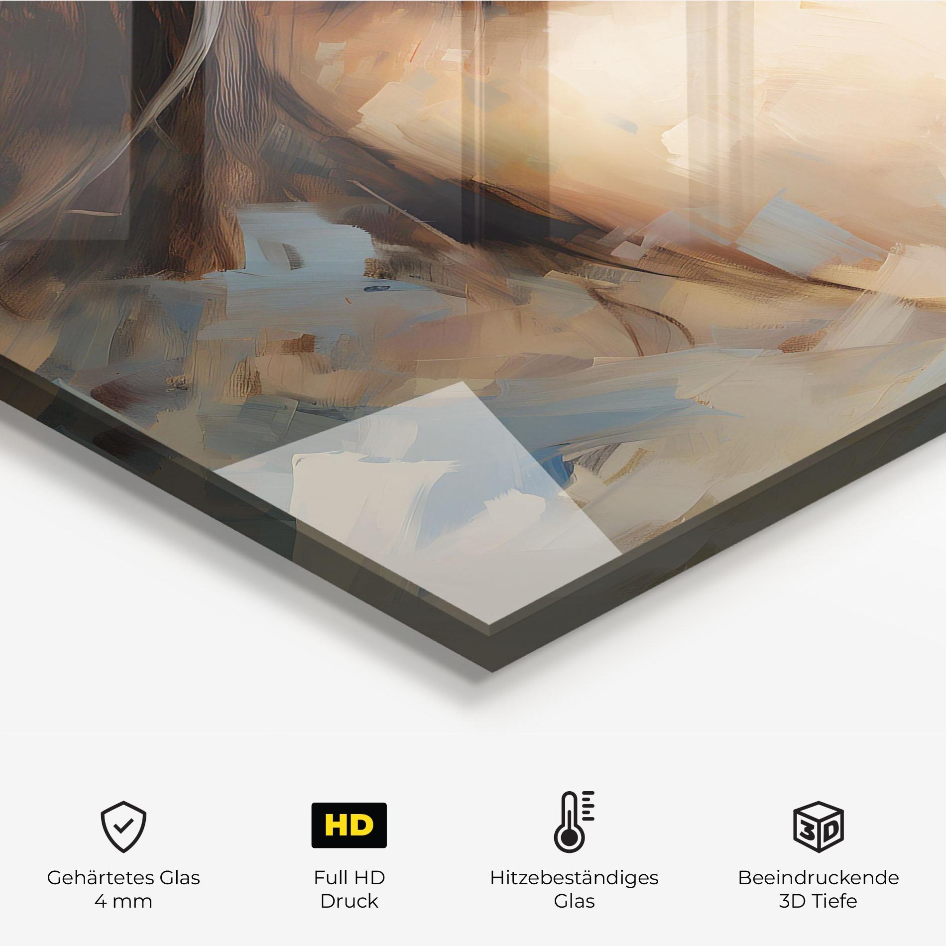 Küchenrückwand Glas Pupil Blue Iris mockup 2