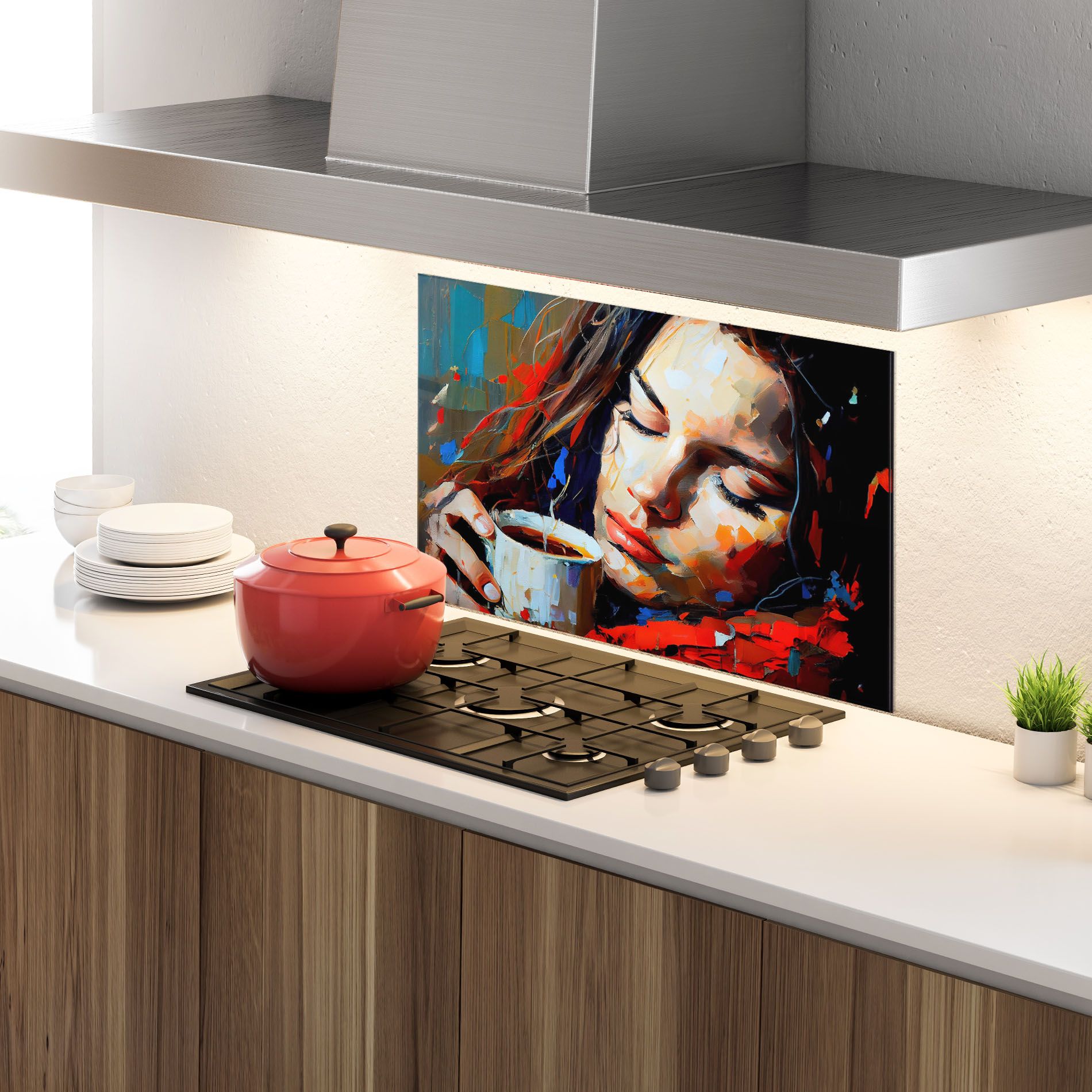 Abstract Woman Coffee mockup 4