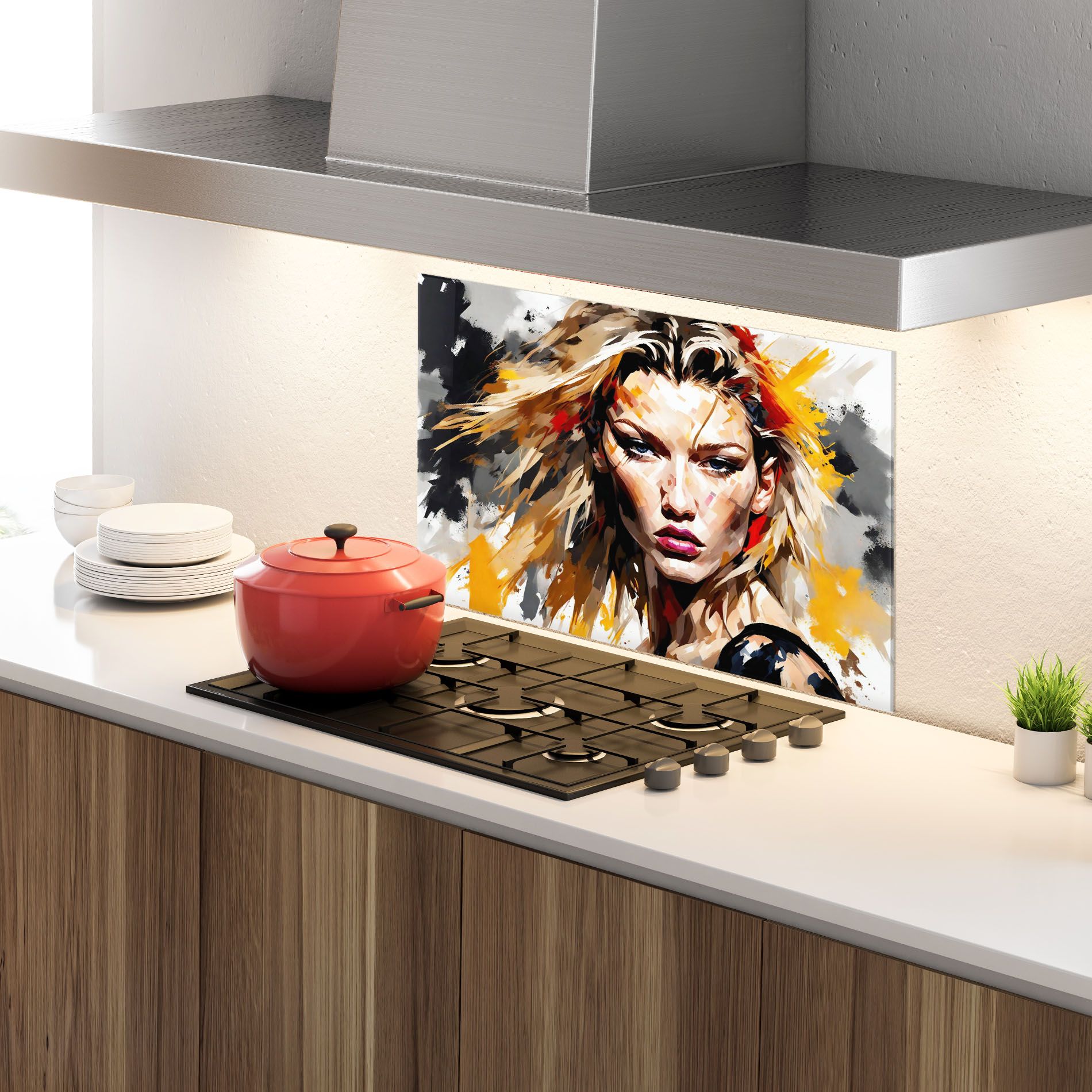 Multicolored Splash Woman mockup 4