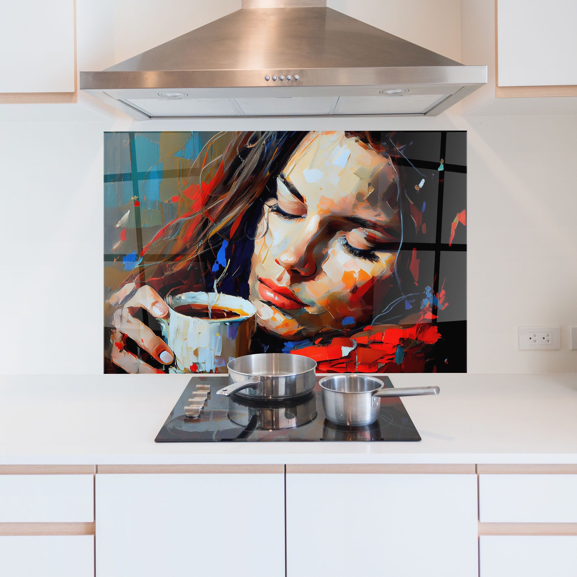 Abstract Woman Coffee mockup 5