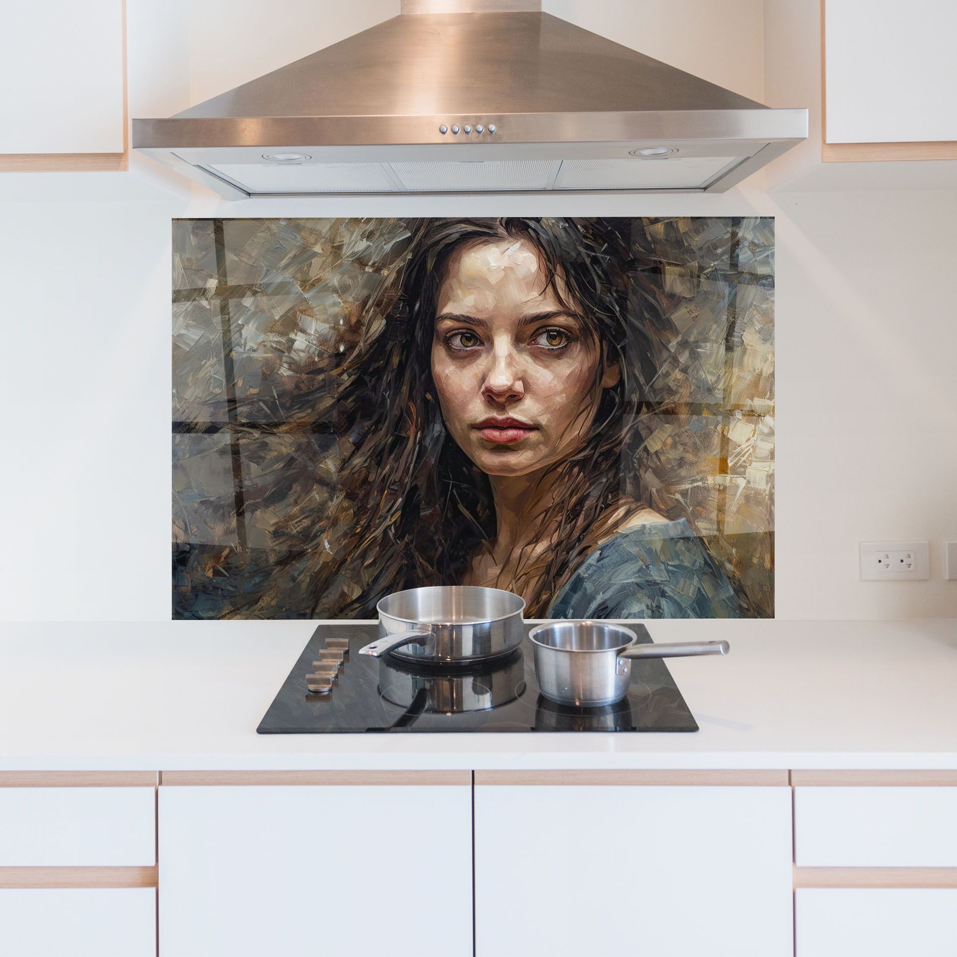 Darkhaired Woman Portrait mockup 5