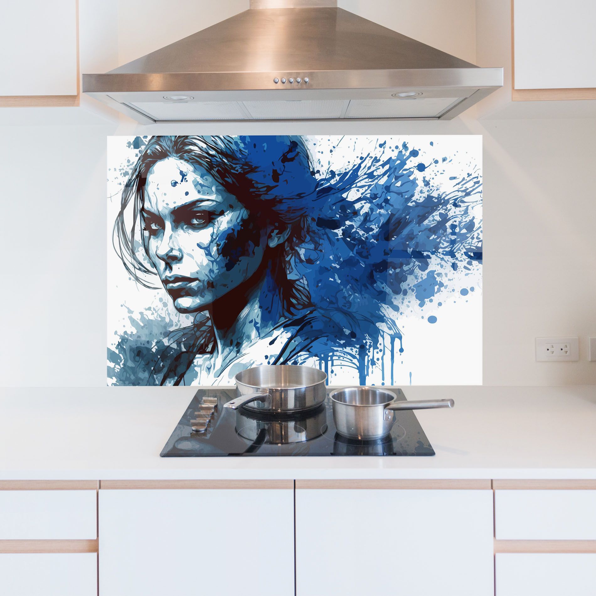Portrait Blue Woman mockup 5