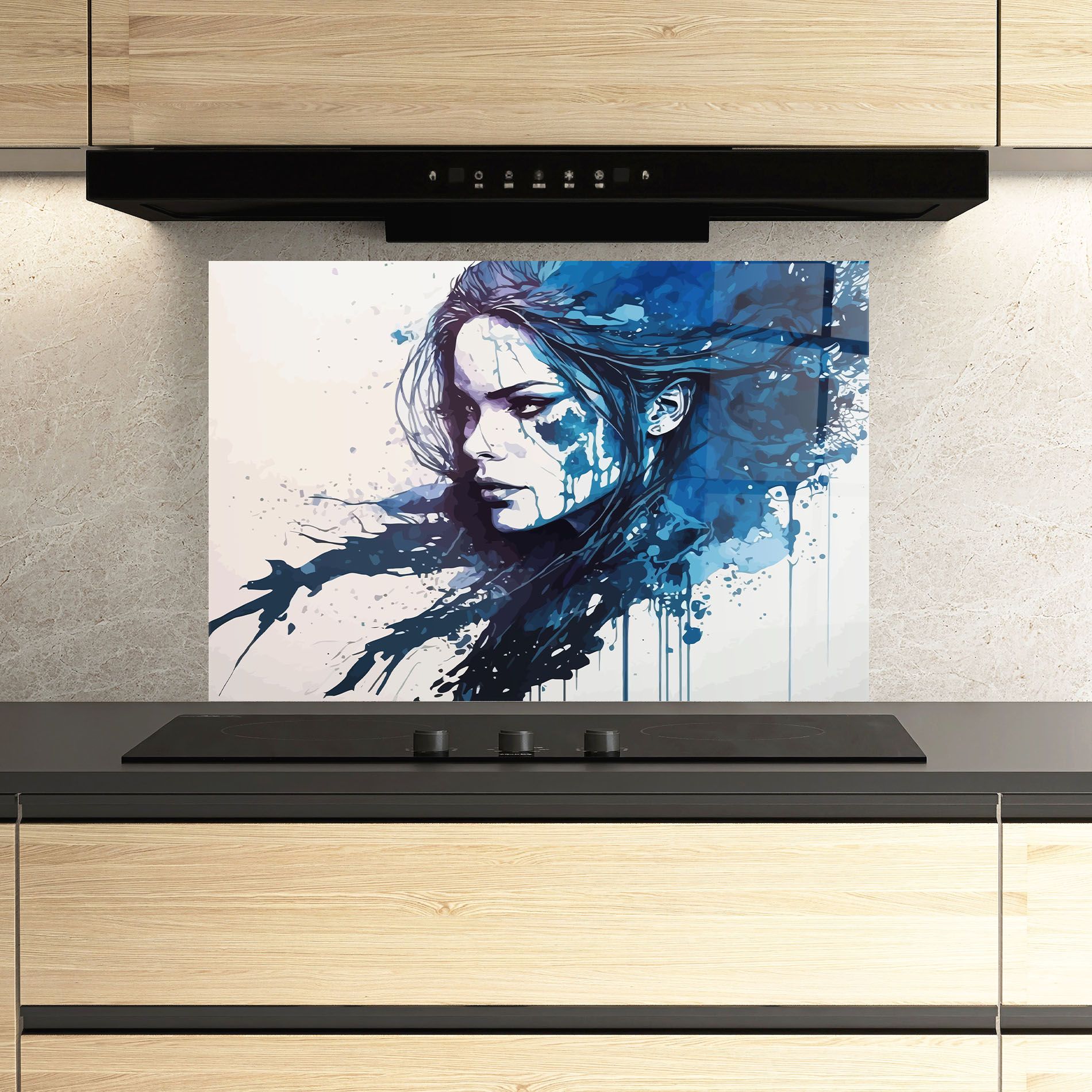 Blue Hair Portrait mockup 3