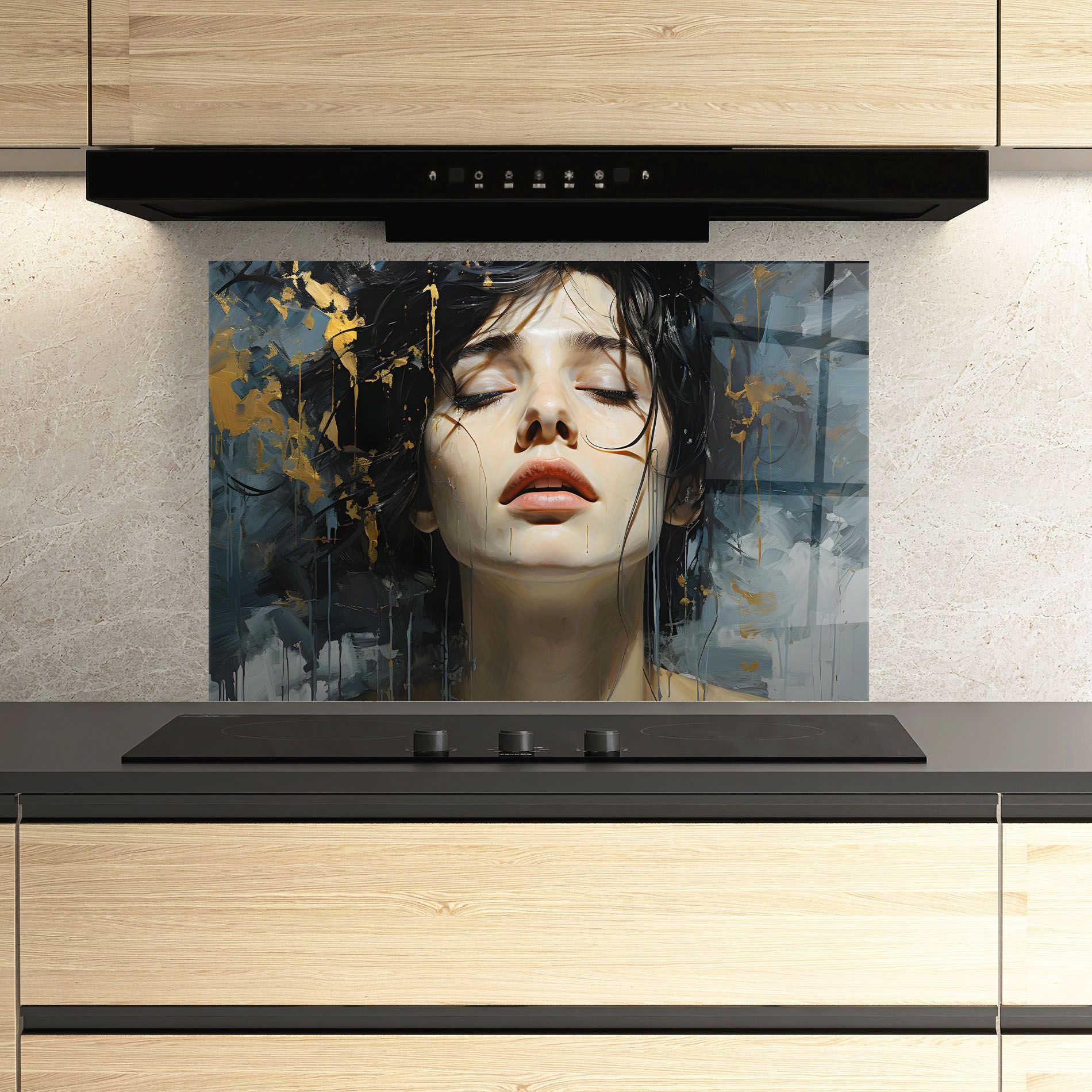 Closed Eyes Woman mockup 3