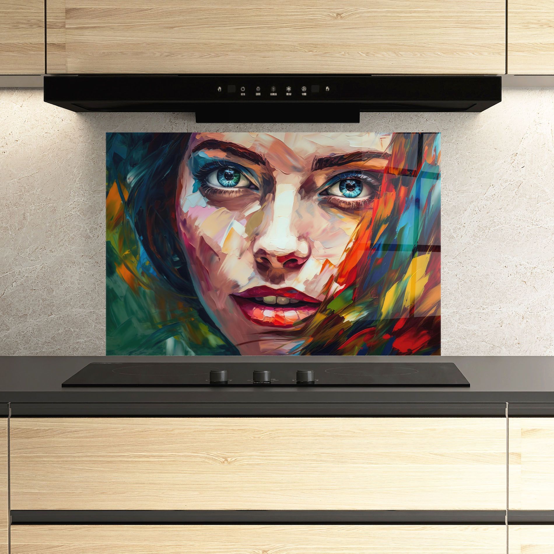 Intense Blue Eyes Woman mockup 3