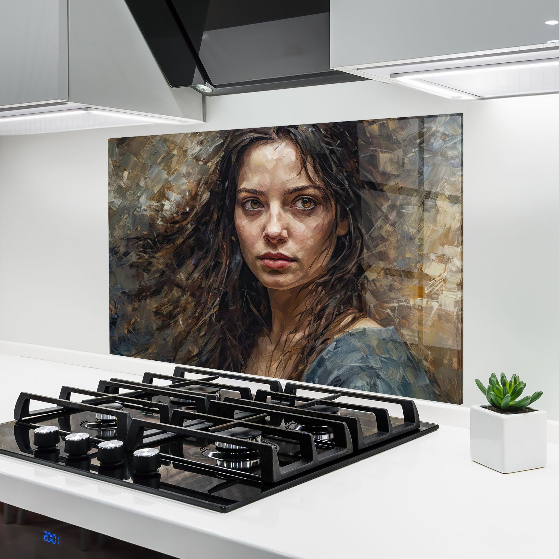 Darkhaired Woman Portrait mockup 6