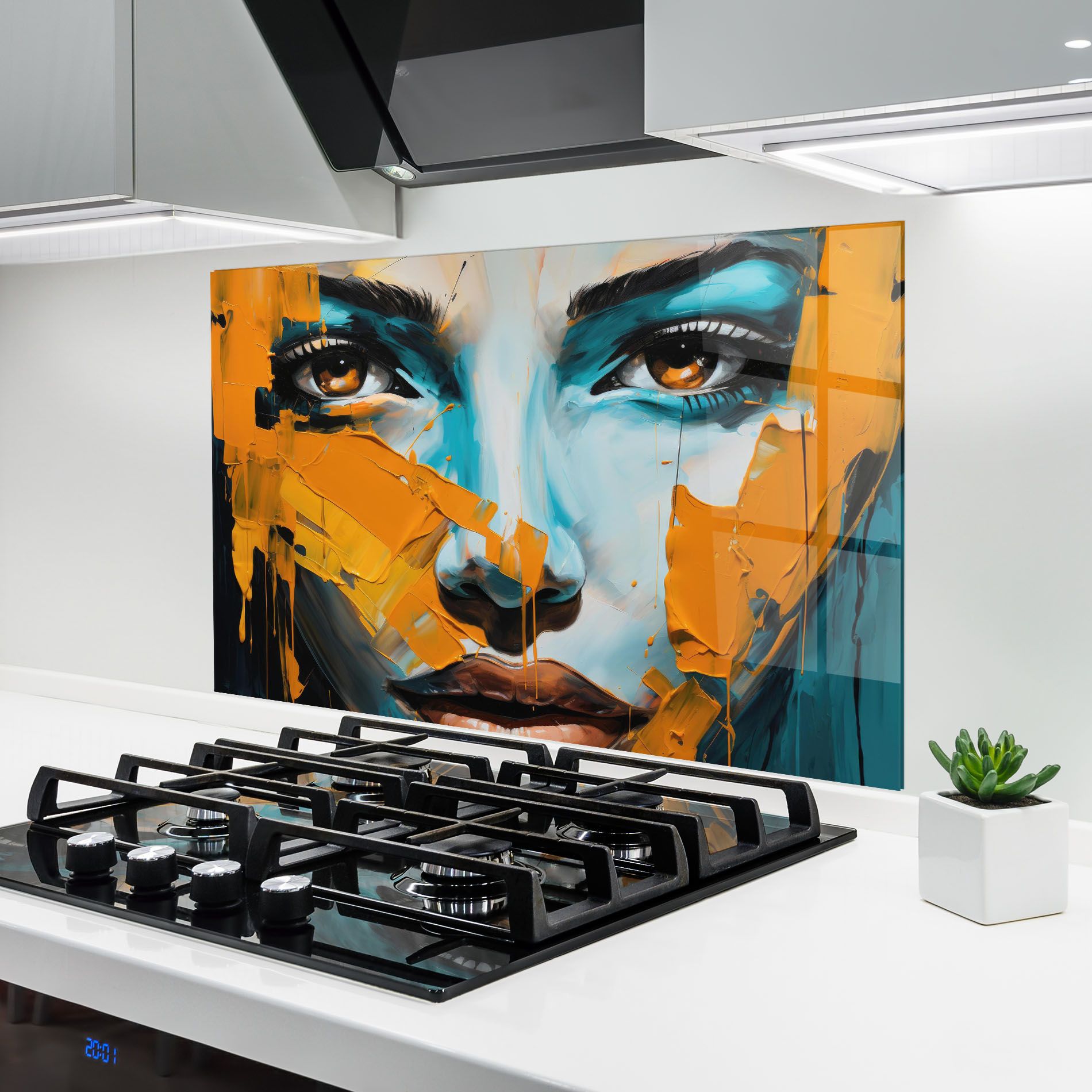 Orange Paint Portrait mockup 6