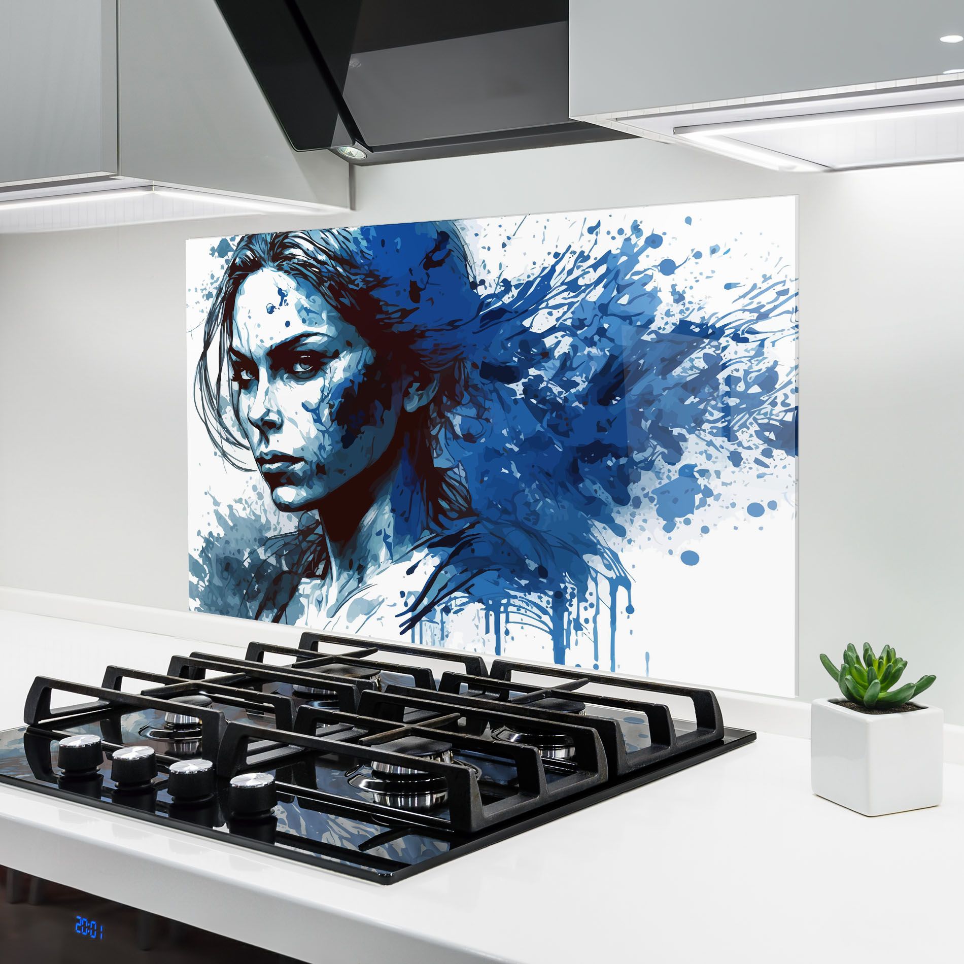 Portrait Blue Woman mockup 6