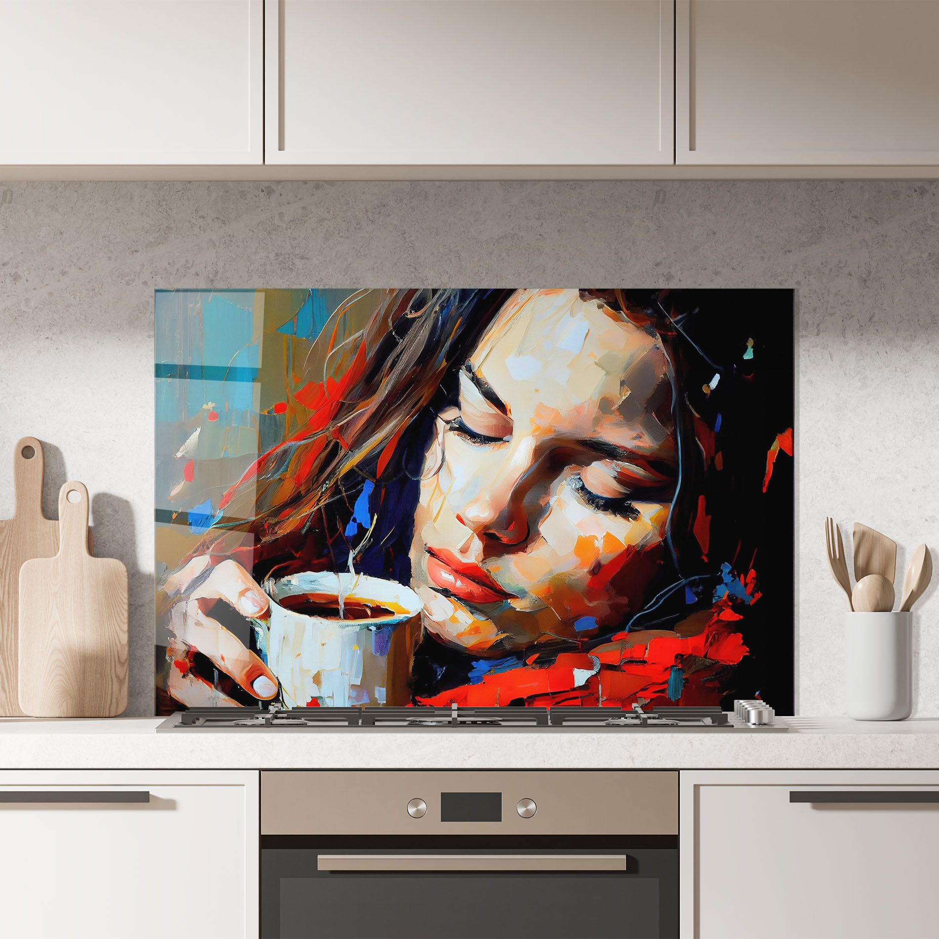 Abstract Woman Coffee mockup 7