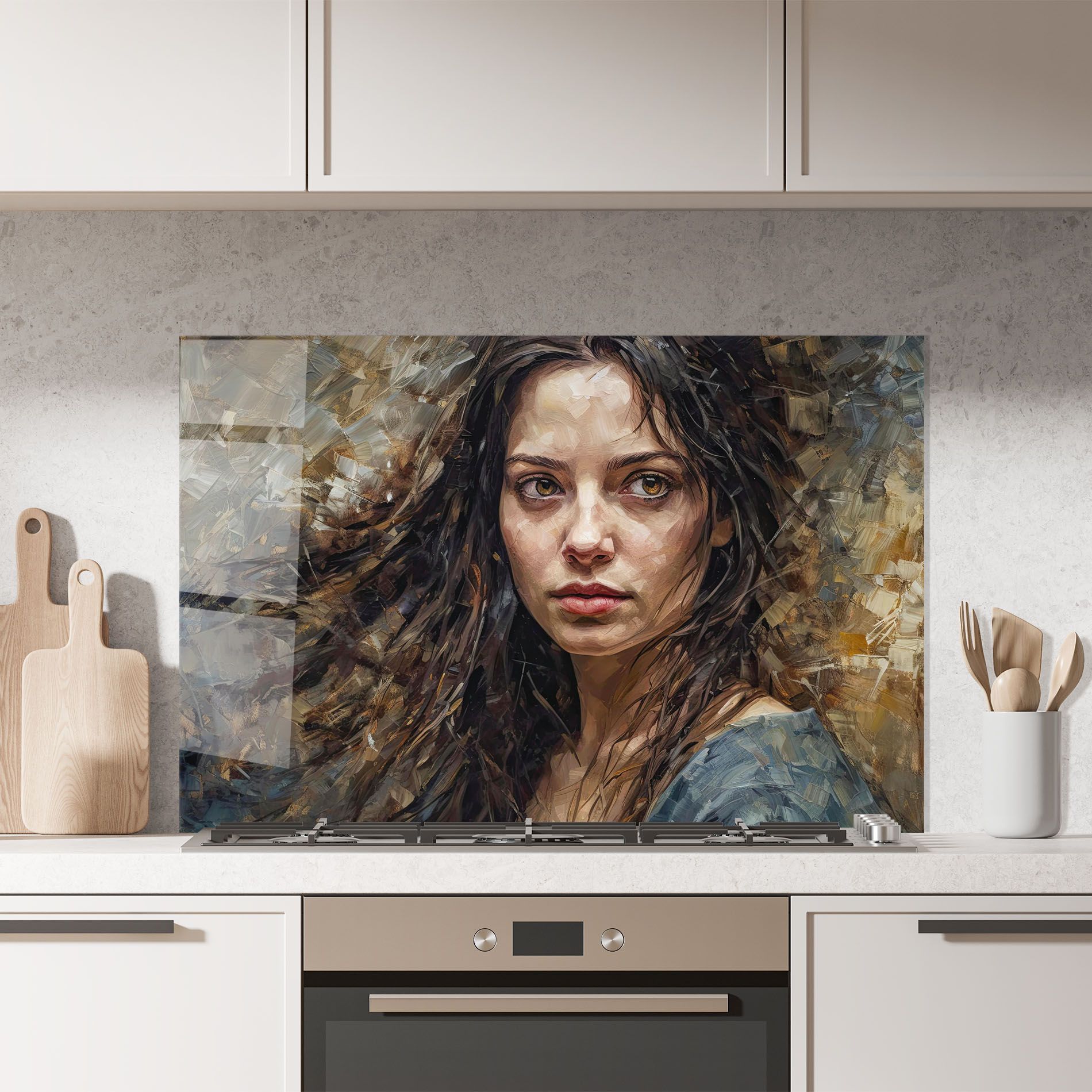 Darkhaired Woman Portrait mockup 7