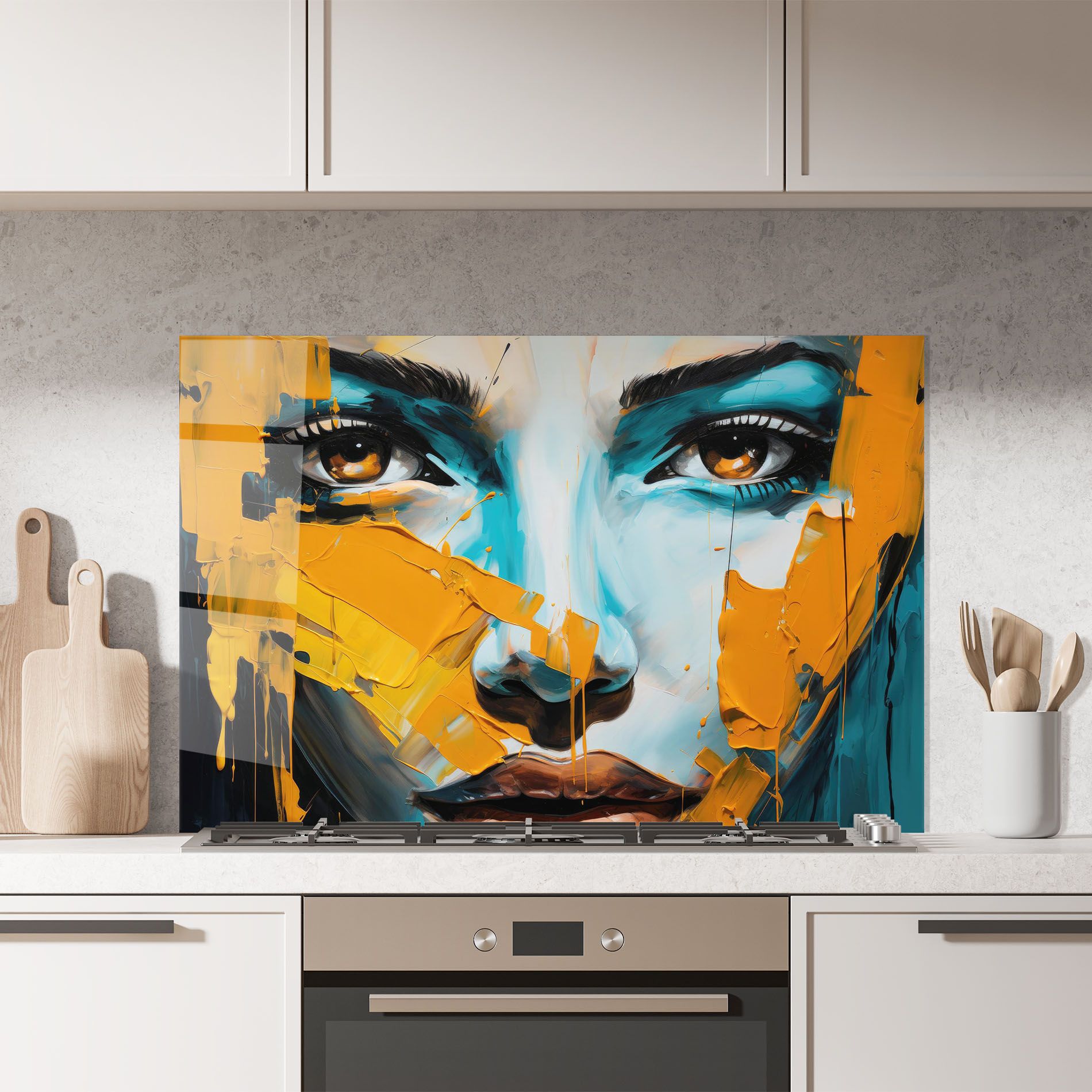Orange Paint Portrait mockup 7
